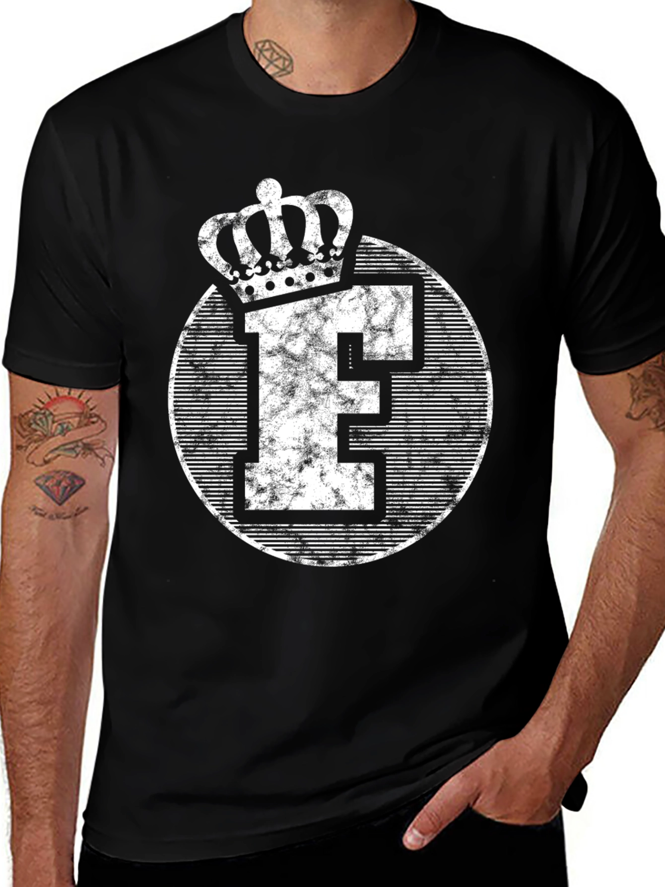 King Letter F Crown Graphic Tee