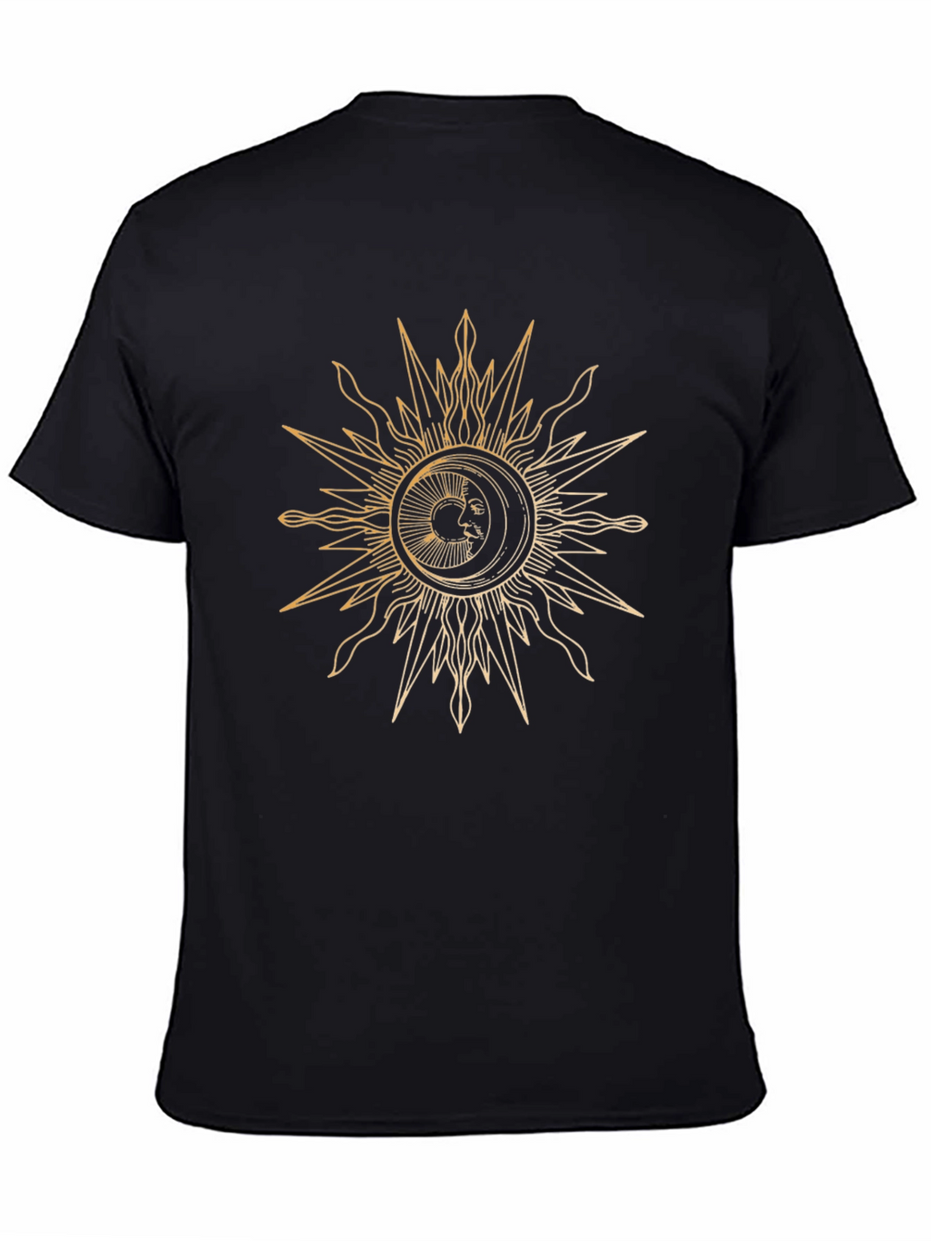 Sun and Moon Graphic Black T-Shirt