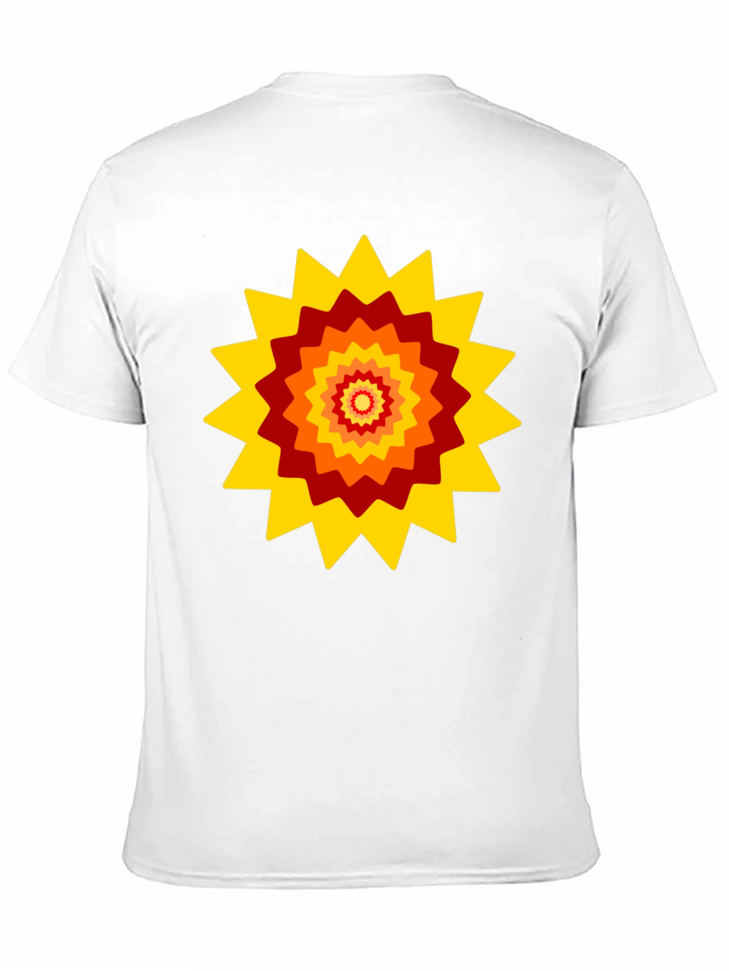 Retro Sunburst Graphic Tee - Black Cotton Blend