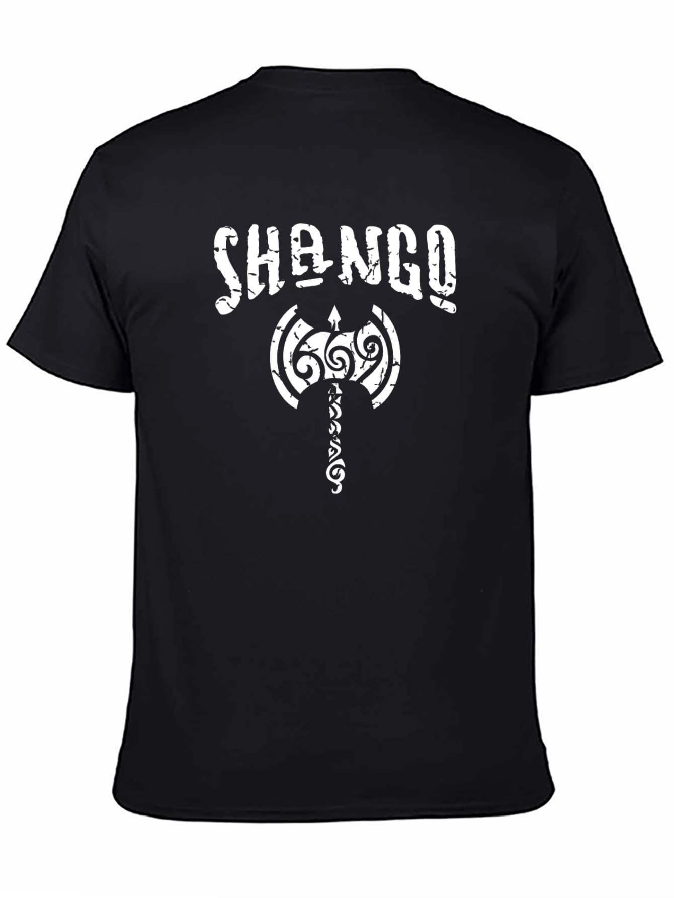 Shango Axe T-Shirt - Black Cotton Tee