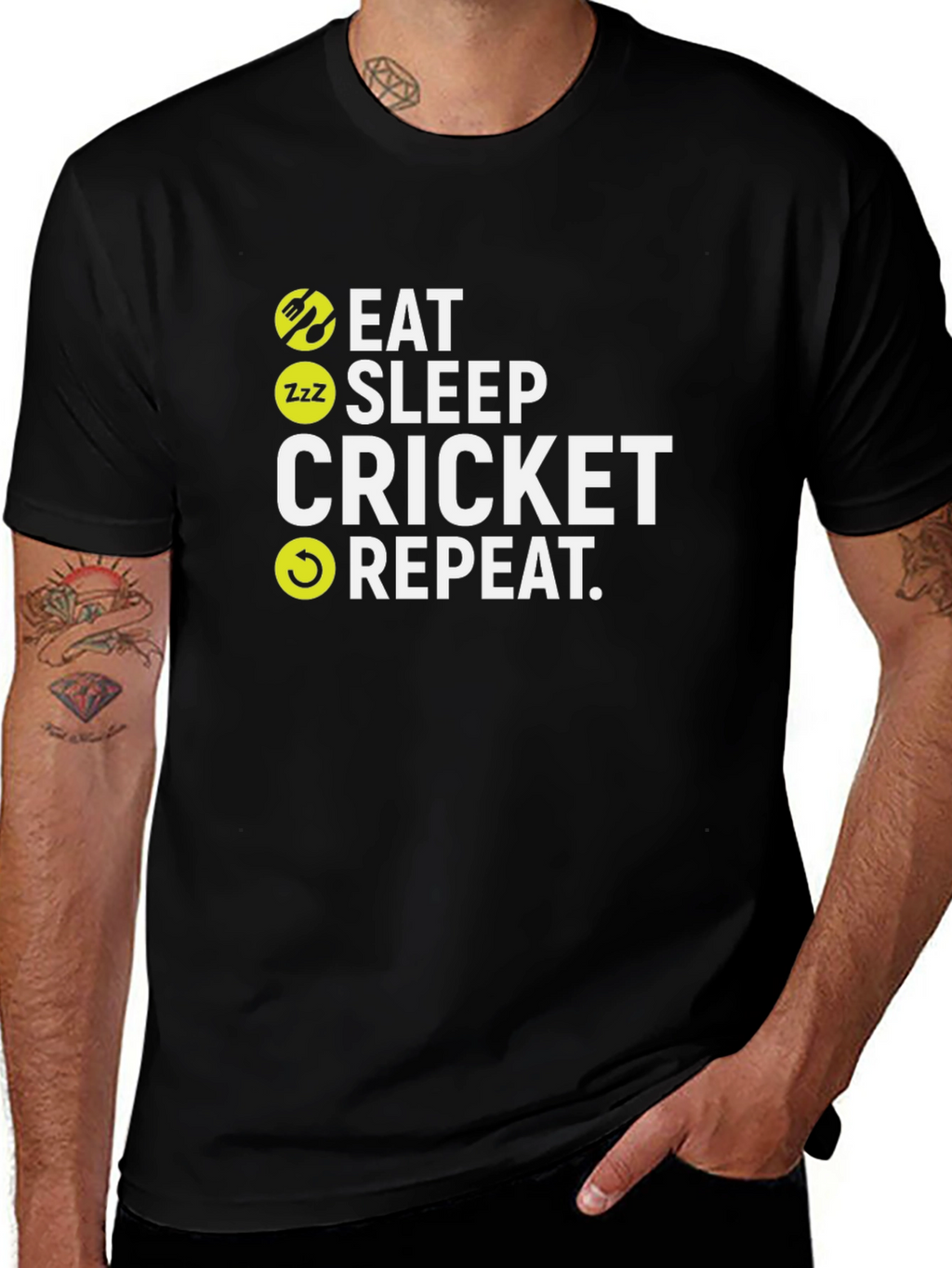 Eat Sleep Cricket Repeat T-Shirt