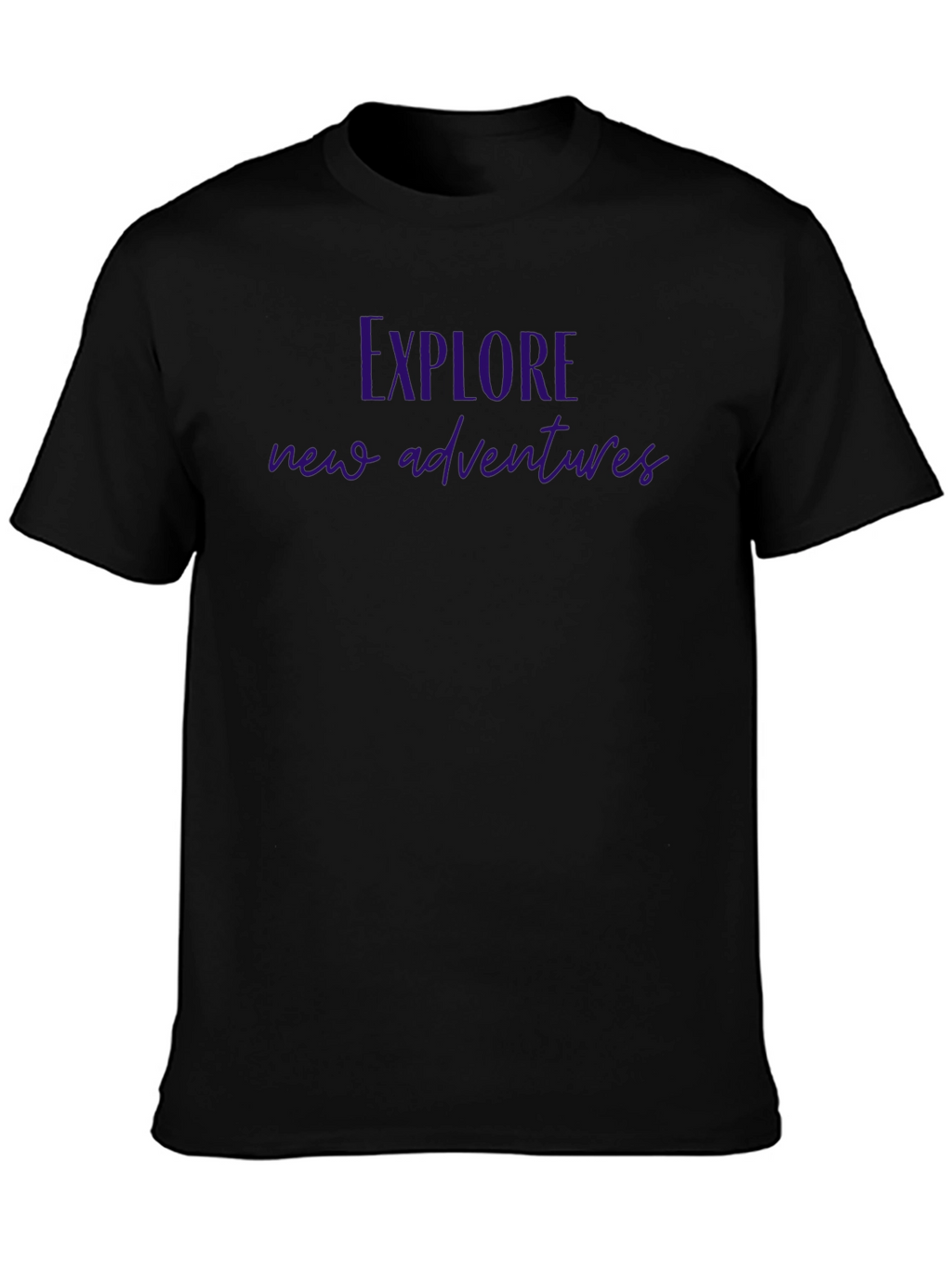 Explore New Adventures Graphic Tee - Black