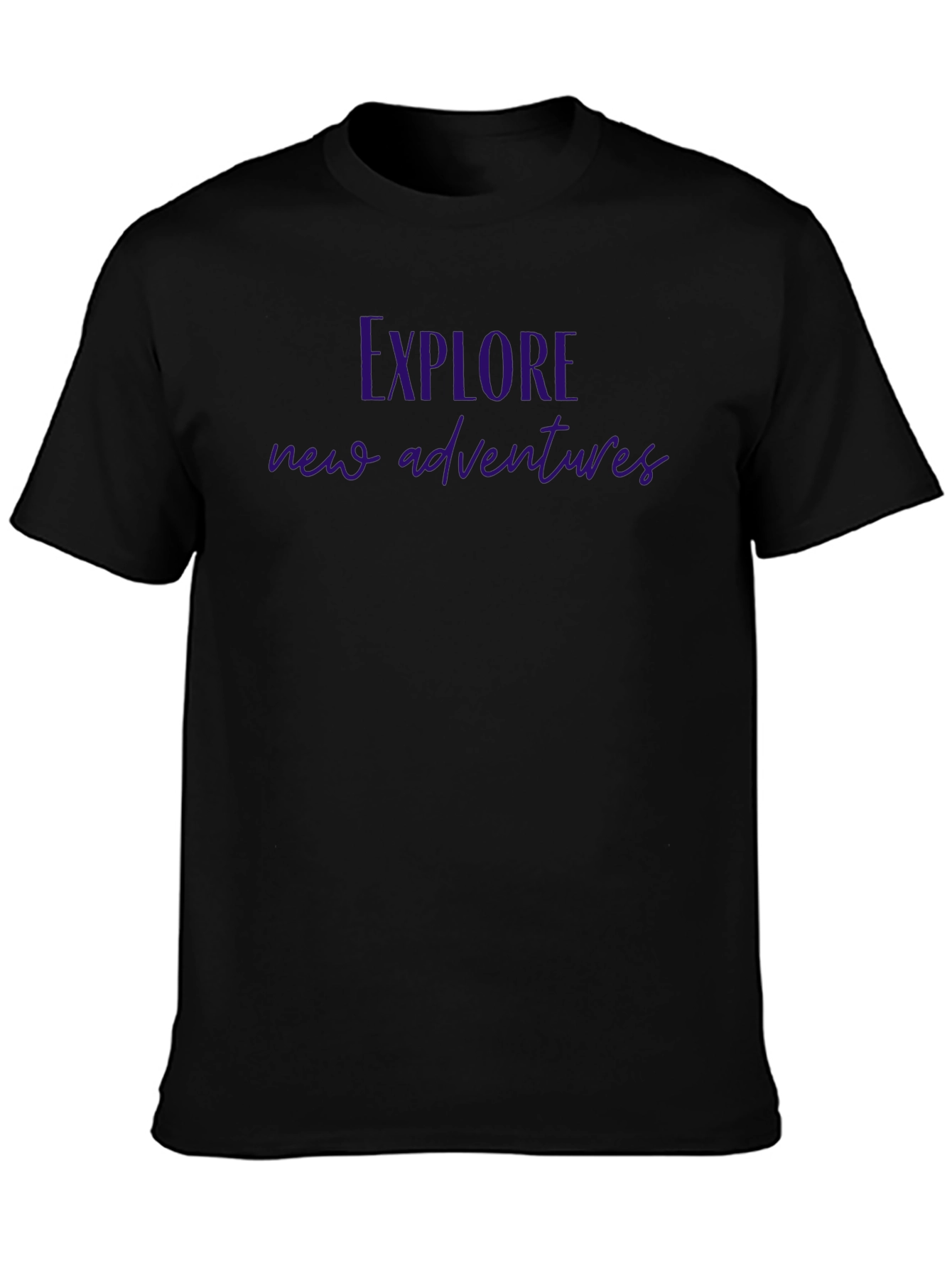Explore New Adventures Graphic Tee - Black