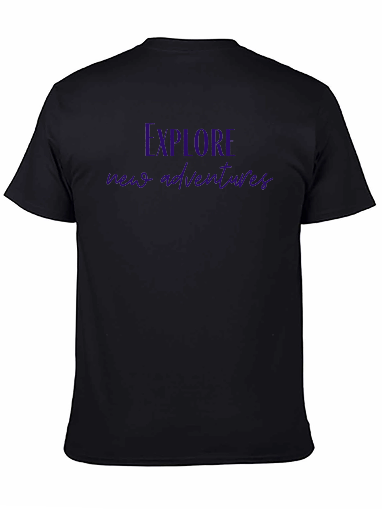 Explore New Adventures Graphic Tee - Black