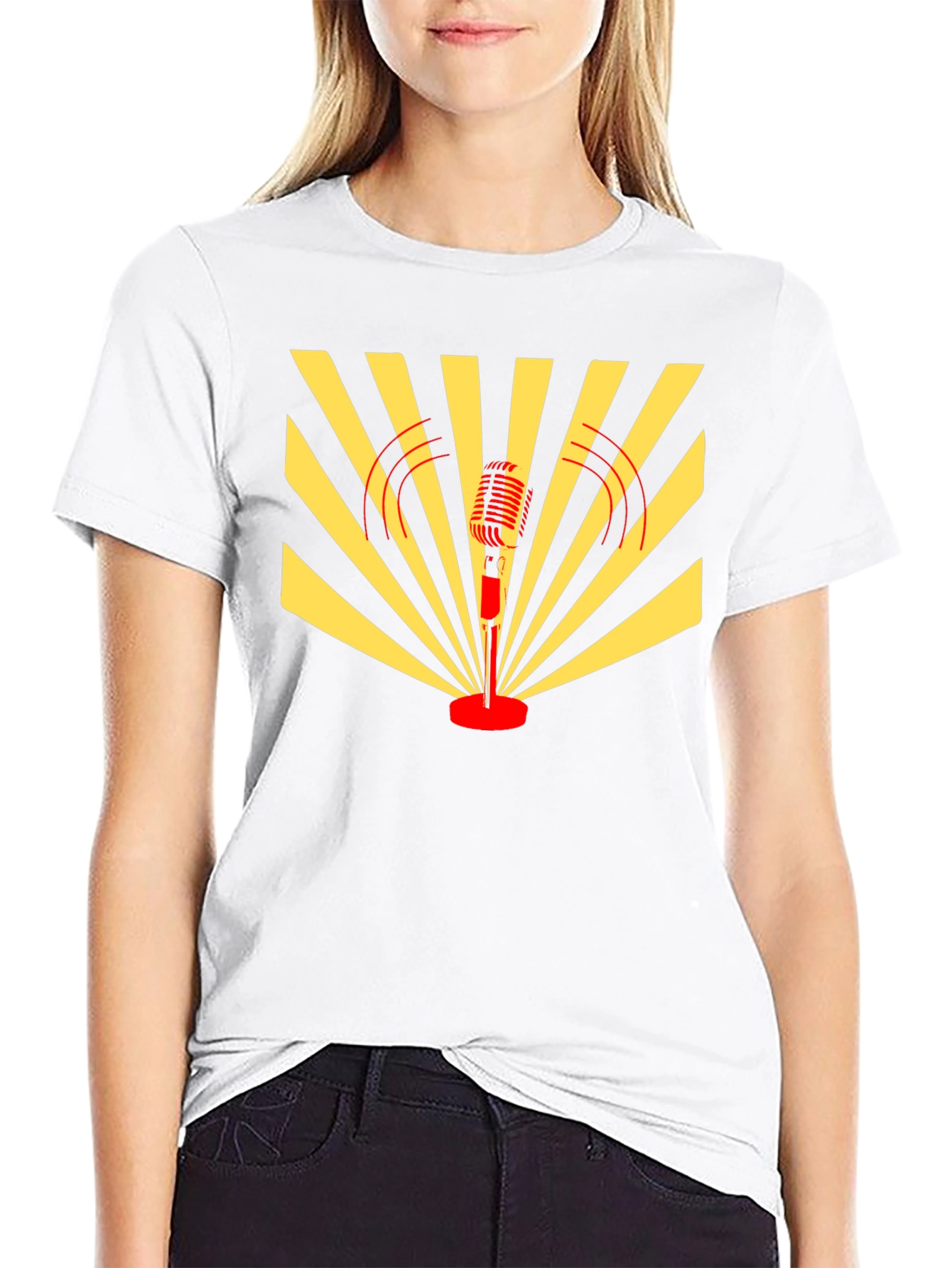 Retro Microphone Graphic T-Shirt