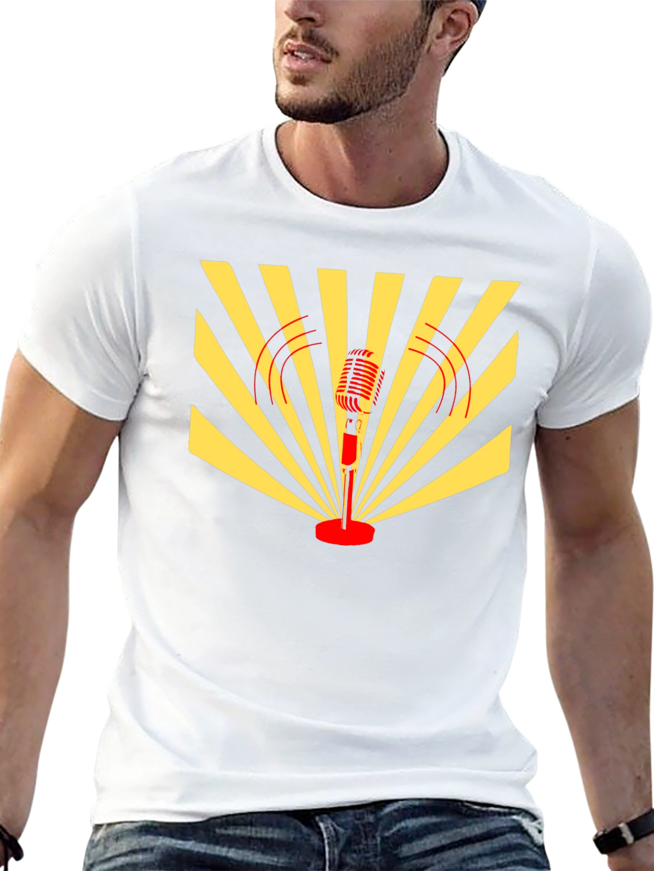 Retro Microphone Graphic T-Shirt