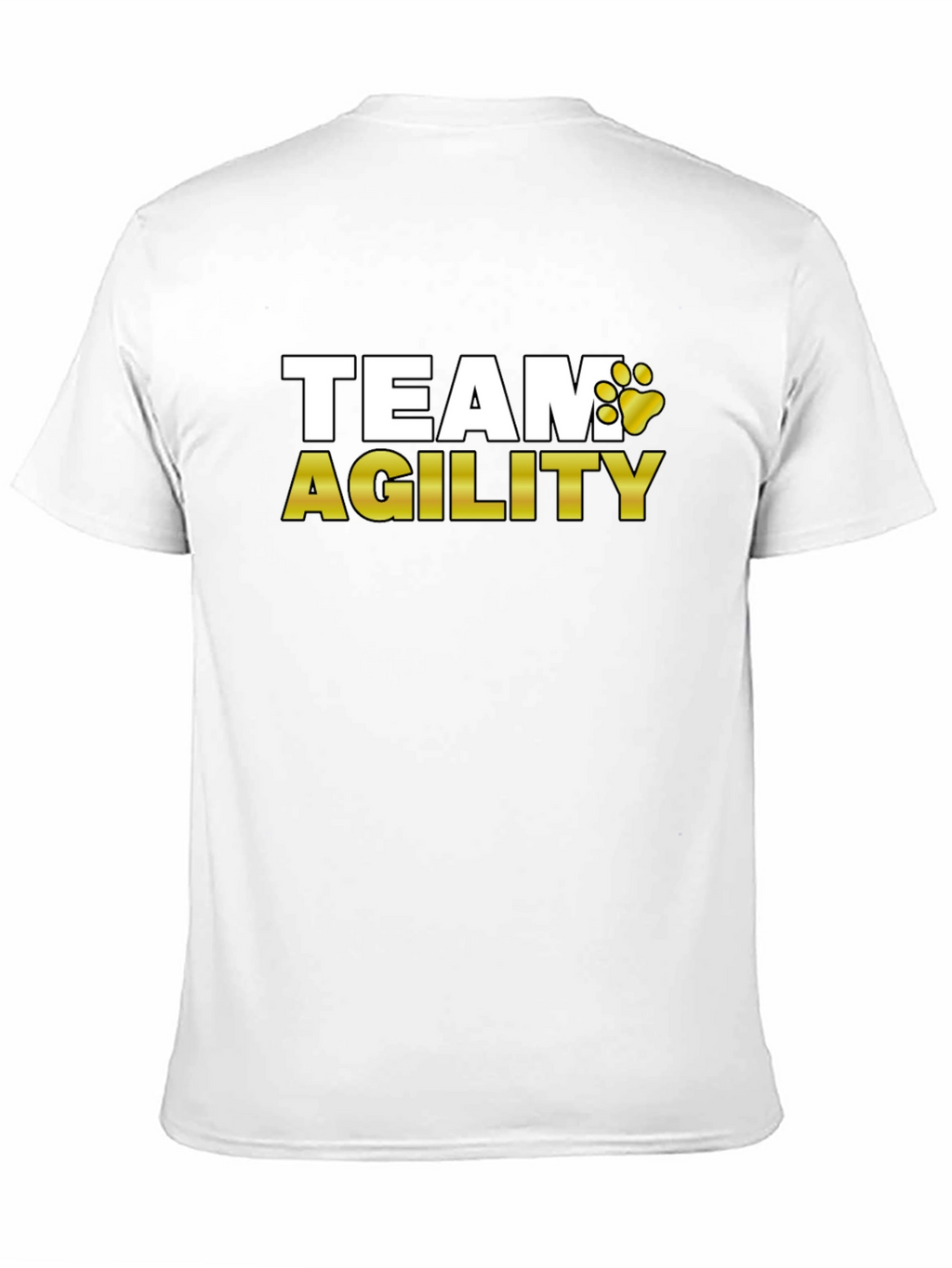Team Agility Dog Paw Print Graphic T-Shirt