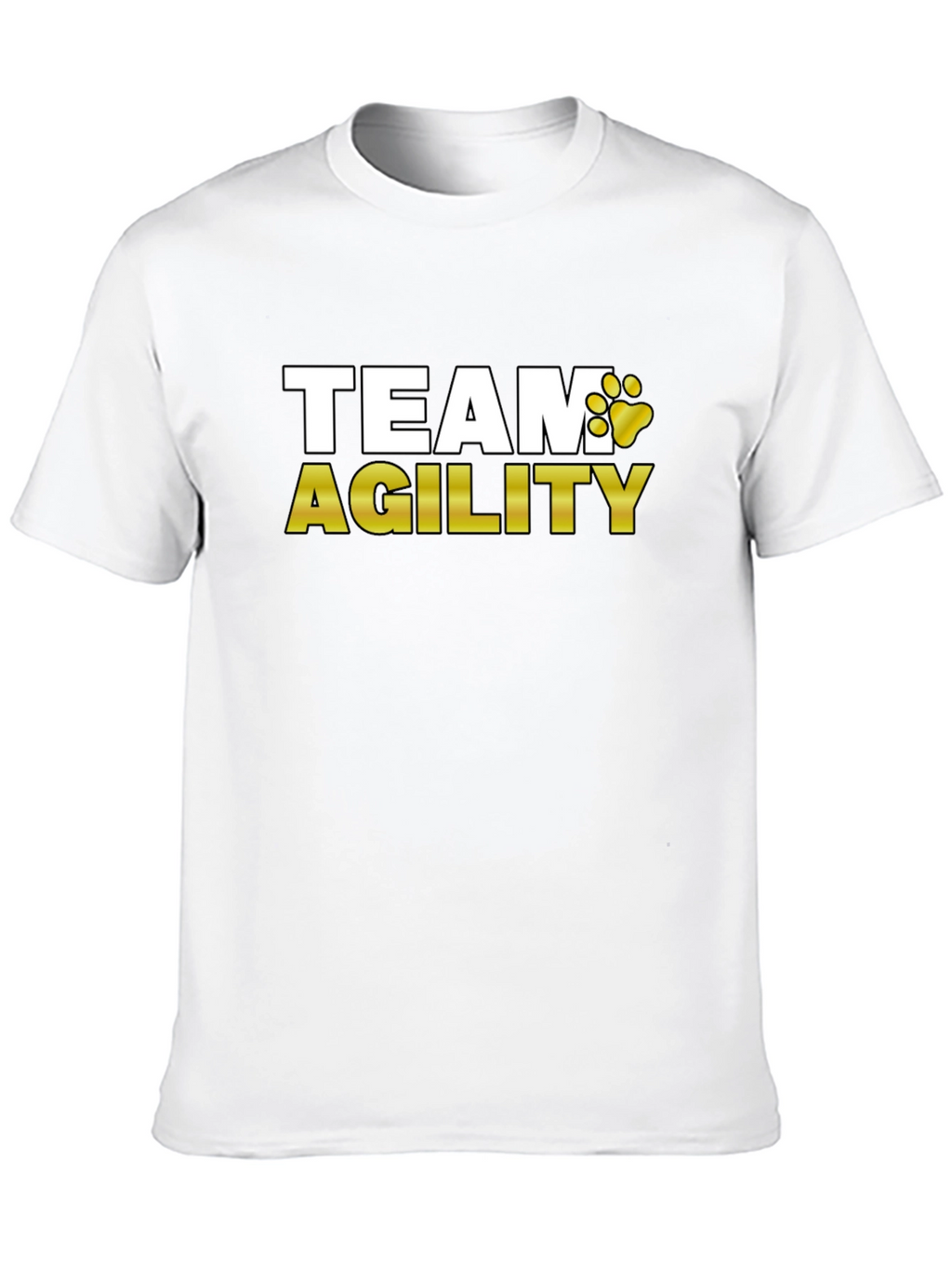 Team Agility Dog Paw Print Graphic T-Shirt