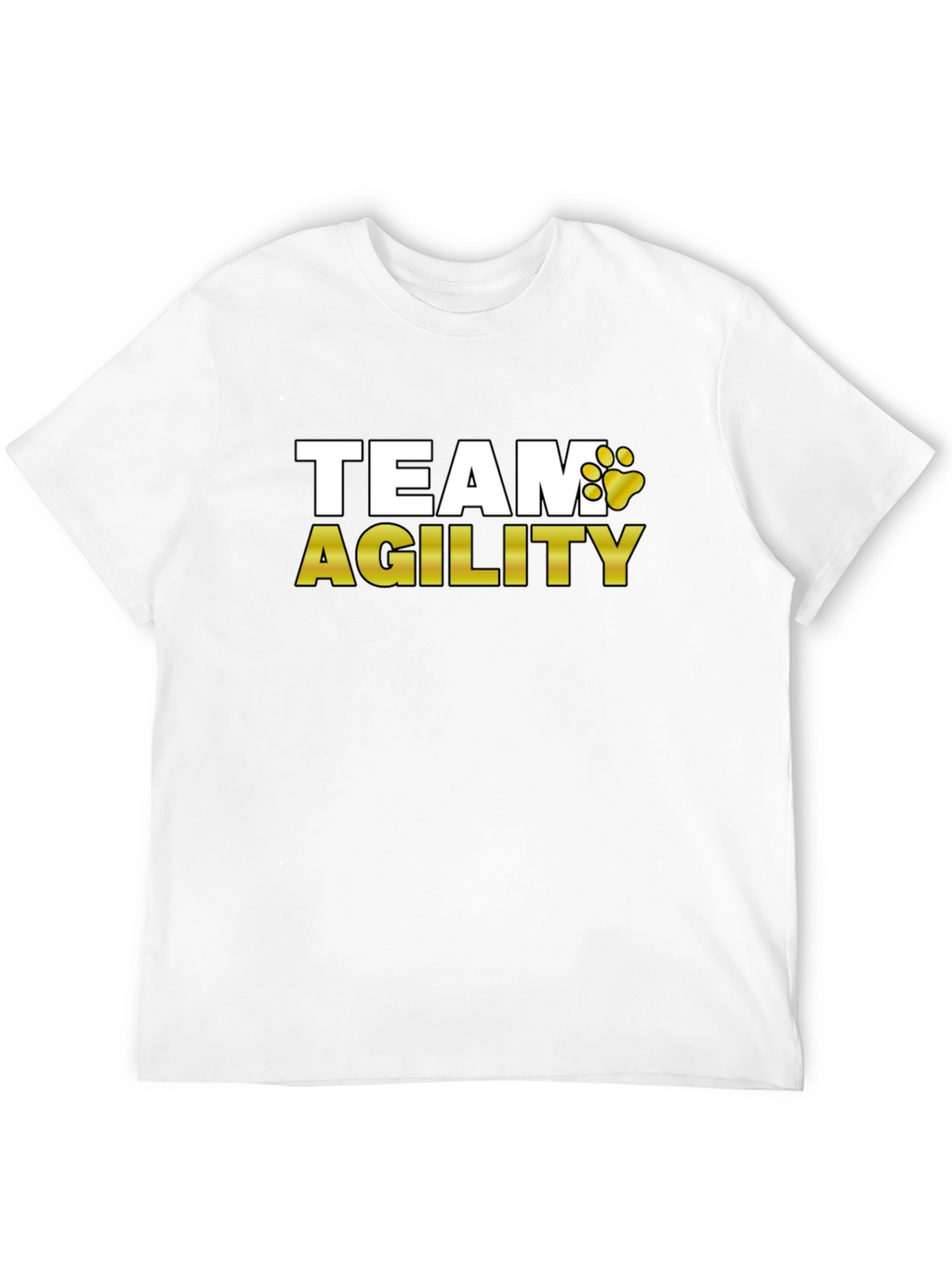 Team Agility Dog Paw Print Graphic T-Shirt