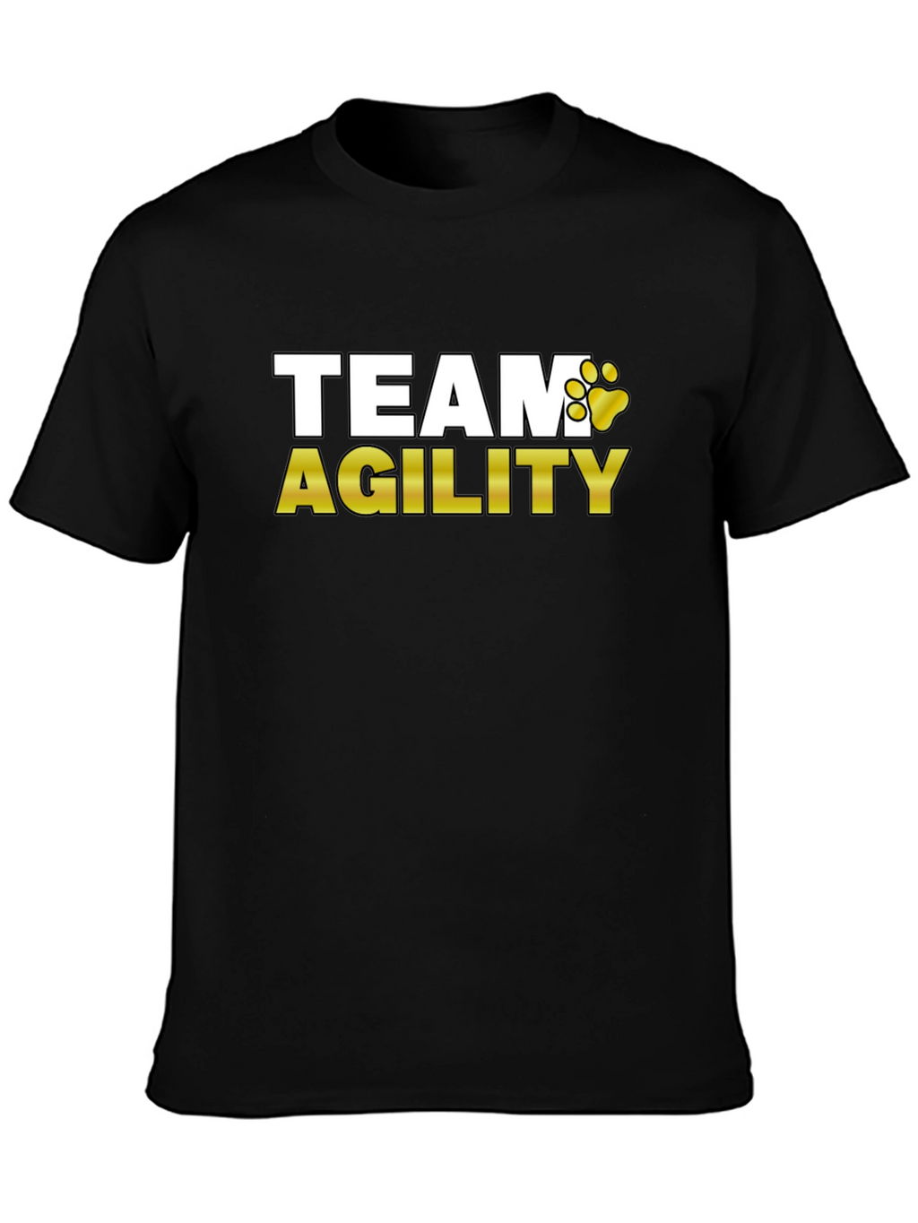 Team Agility Dog Paw Print Graphic T-Shirt