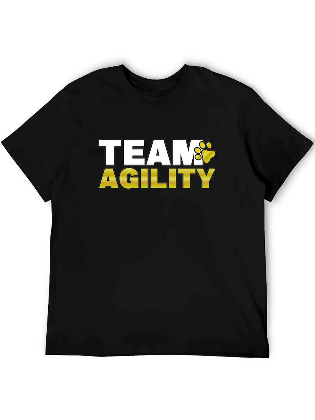 Team Agility Dog Paw Print Graphic T-Shirt
