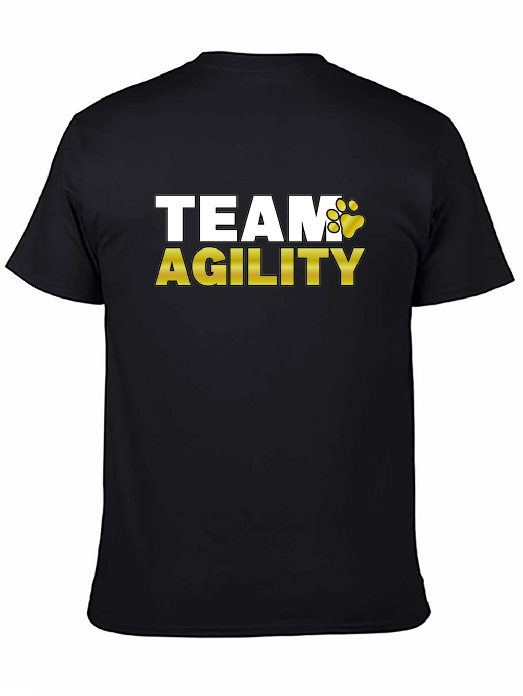 Team Agility Dog Paw Print Graphic T-Shirt