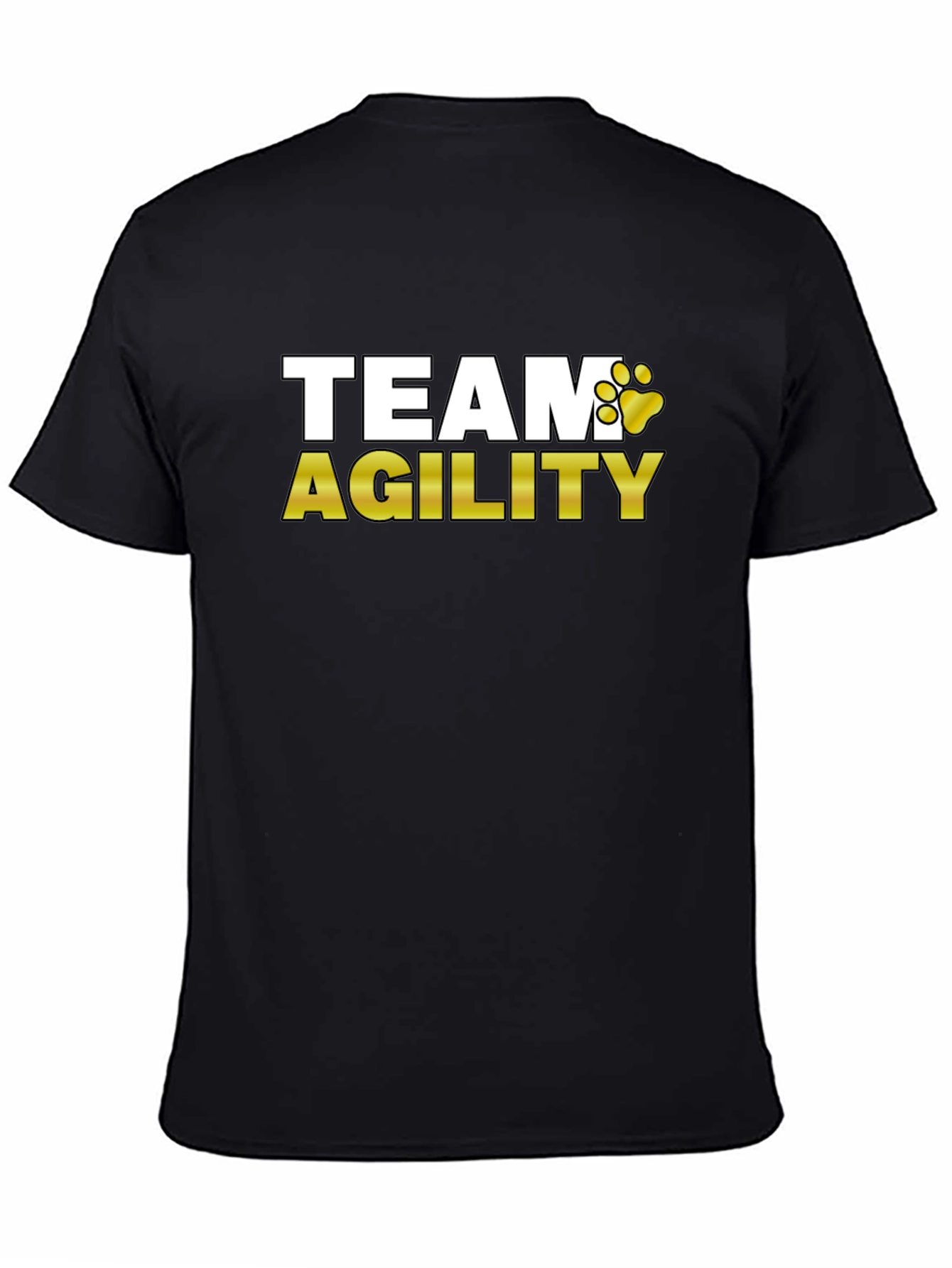 Team Agility Dog Paw Print Graphic T-Shirt