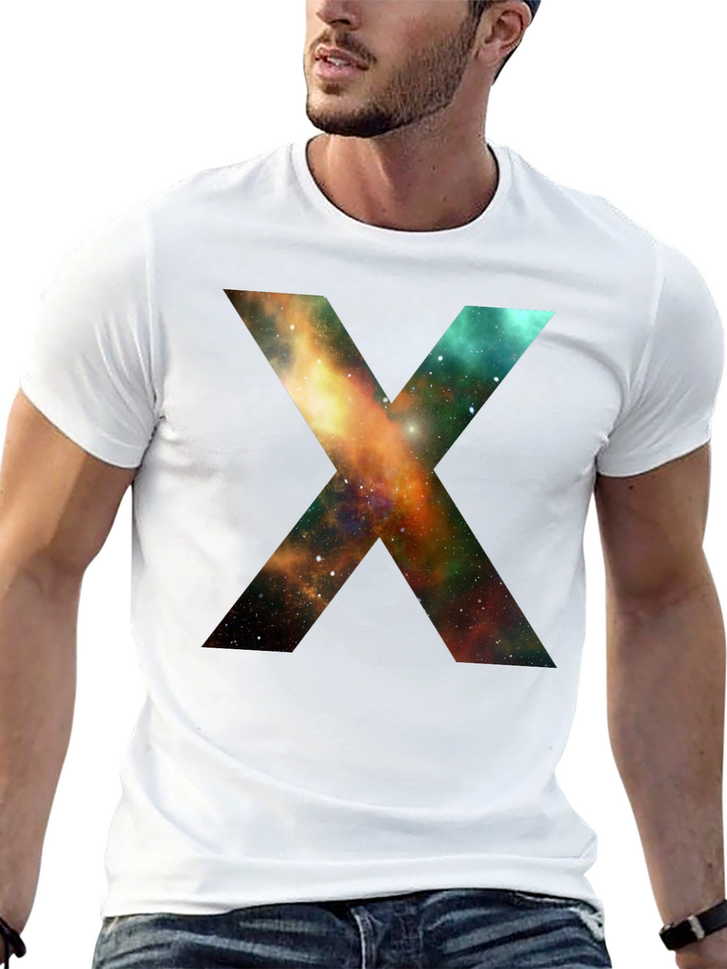 Galaxy X T-Shirt - Black Cotton Blend Tee