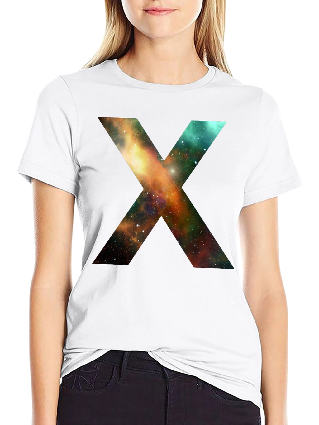 Galaxy X T-Shirt - Black Cotton Blend Tee