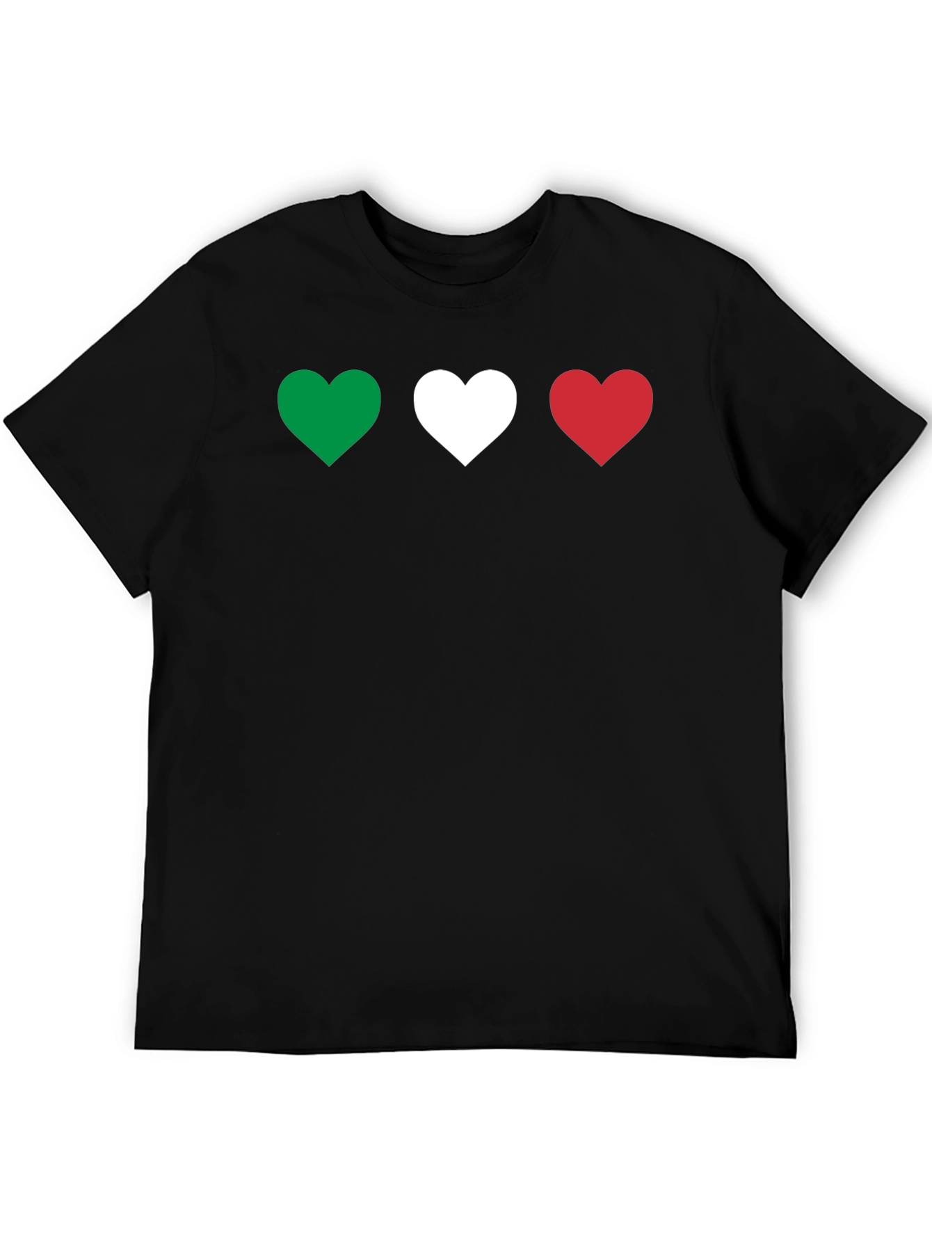 Italian Flag Heart T-Shirt - Green White Red Pride Tee