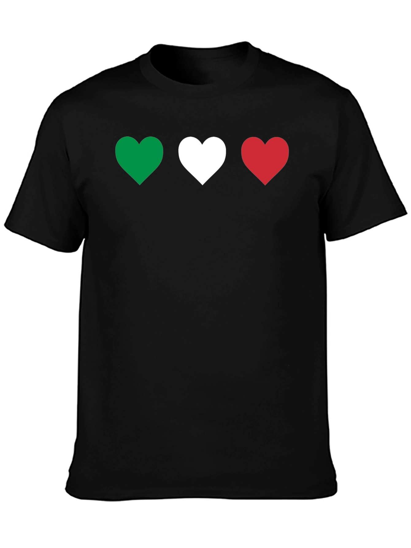 Italian Flag Heart T-Shirt - Green White Red Pride Tee