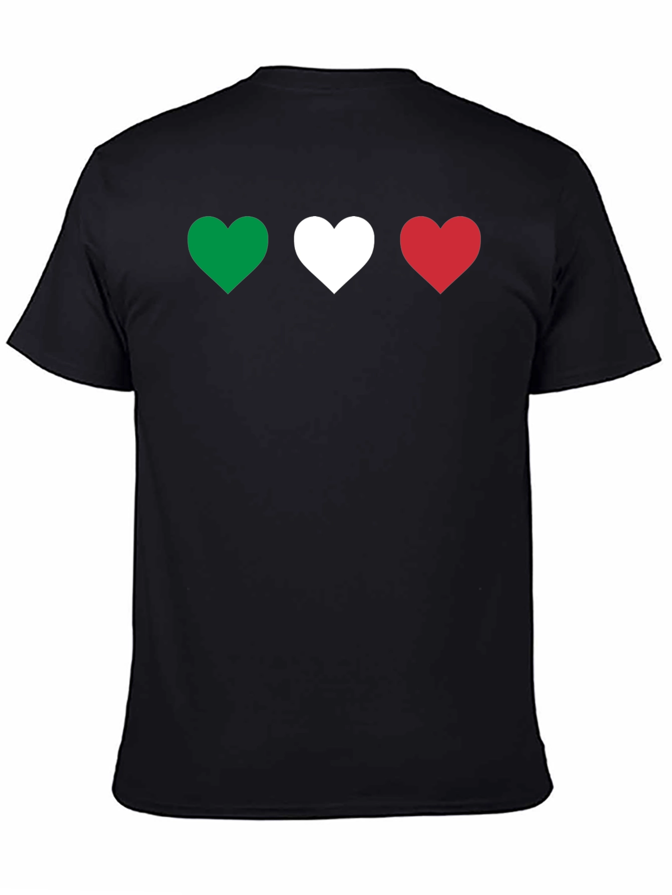 Italian Flag Heart T-Shirt - Green White Red Pride Tee