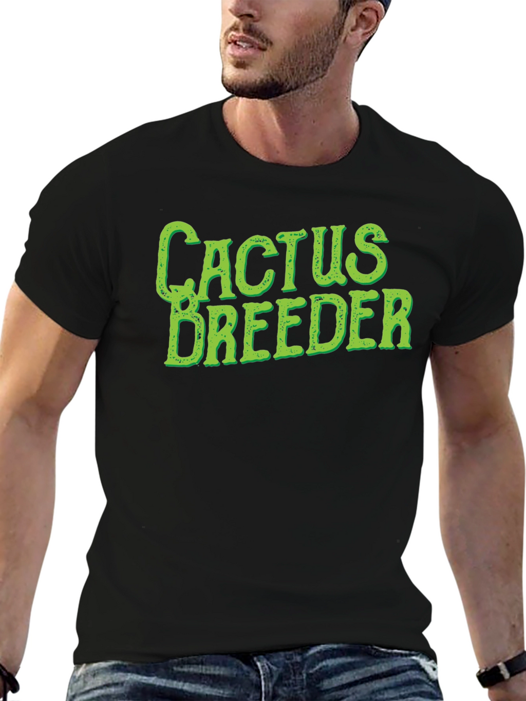 Cactus Breeder Graphic Tee - Novelty T-Shirt