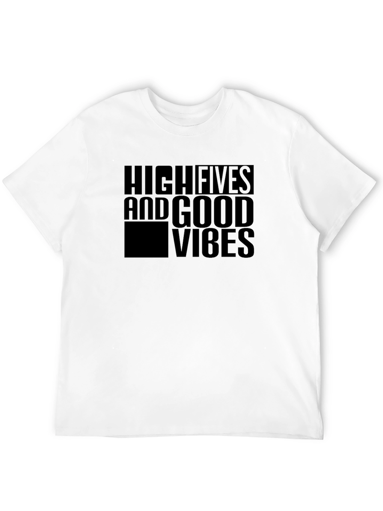 High Fives & Good Vibes Black Graphic Tee