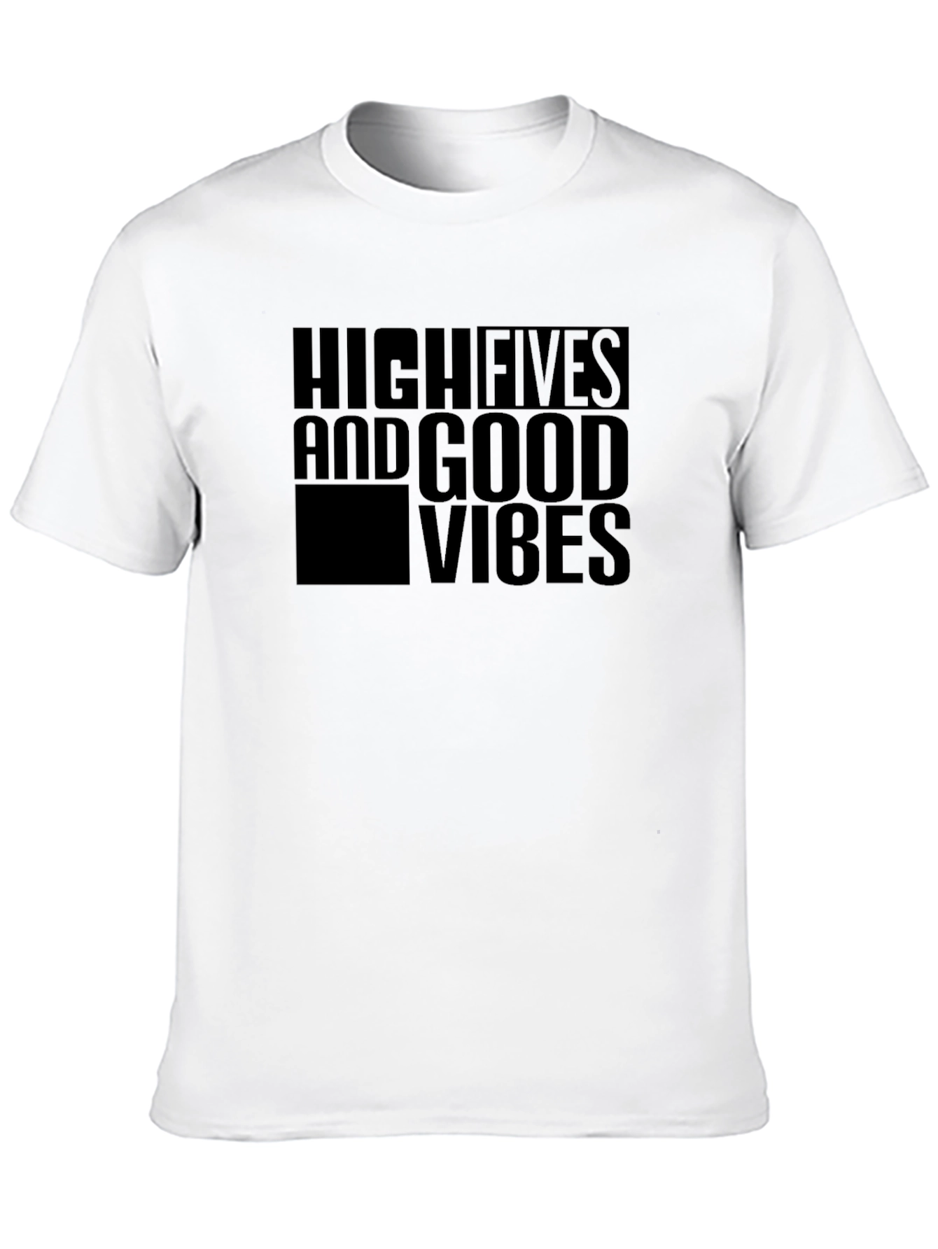 High Fives & Good Vibes Black Graphic Tee