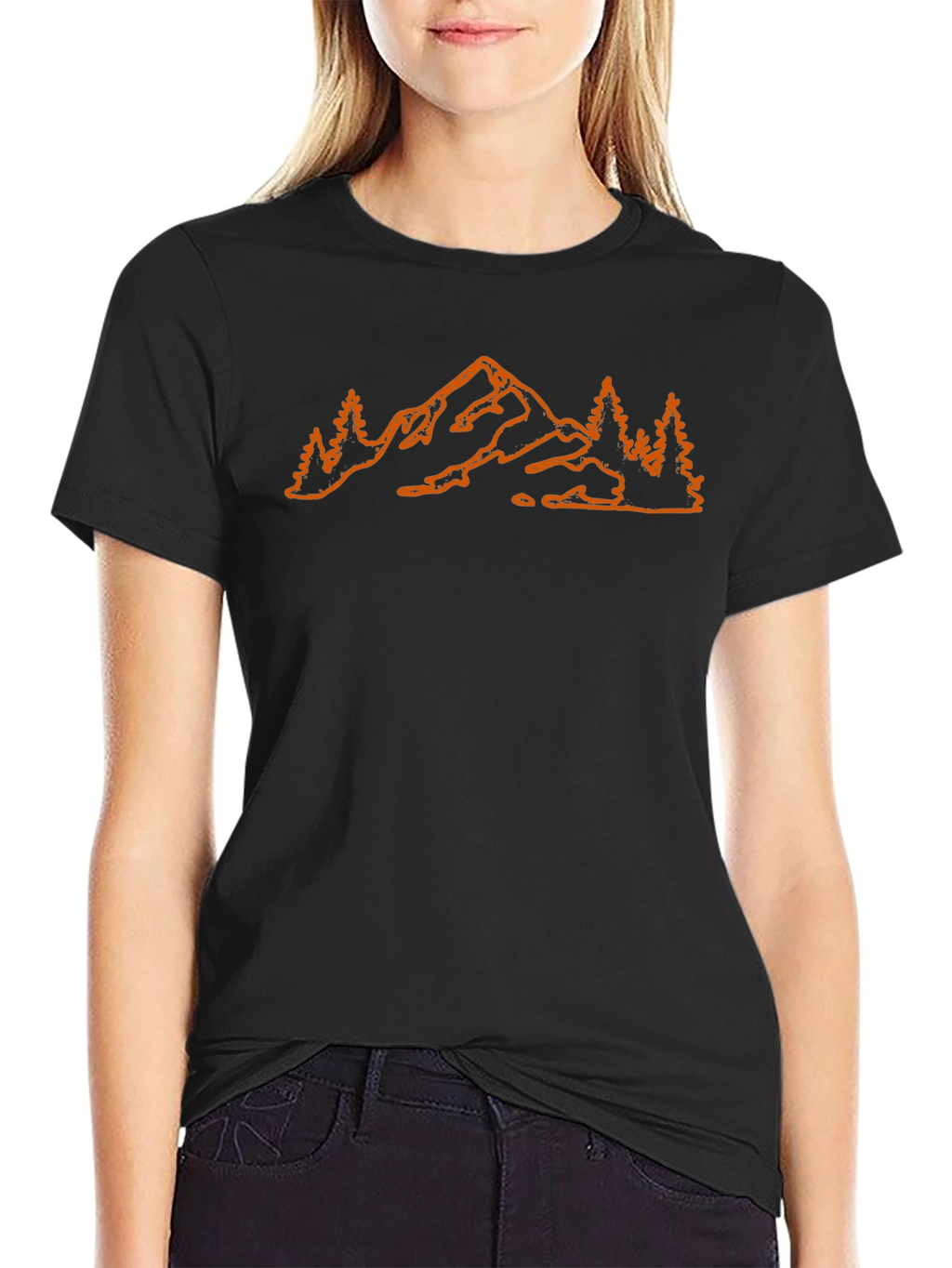 Mountain Outline T-Shirt - Nature Adventure Tee