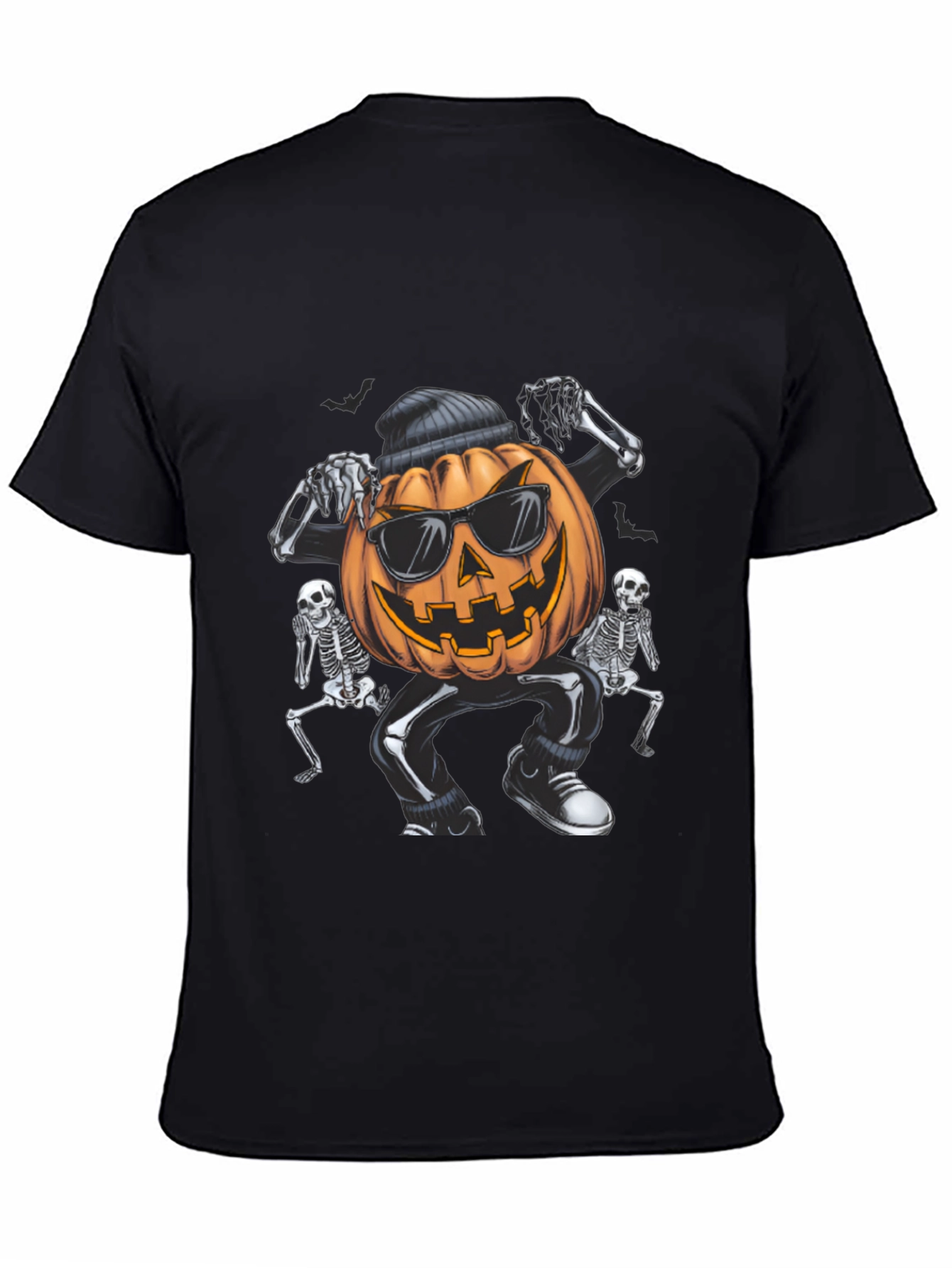 Cool Pumpkin Gangster Halloween Graphic T-Shirt