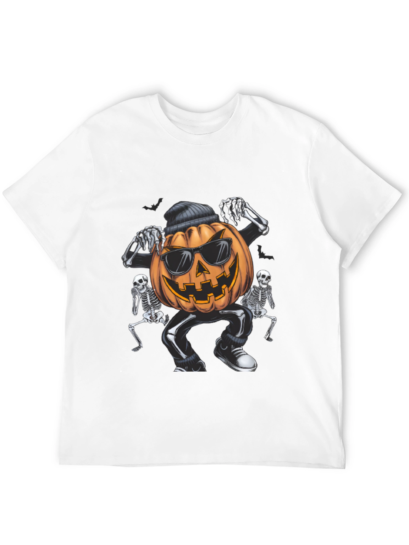 Cool Pumpkin Gangster Halloween Graphic T-Shirt
