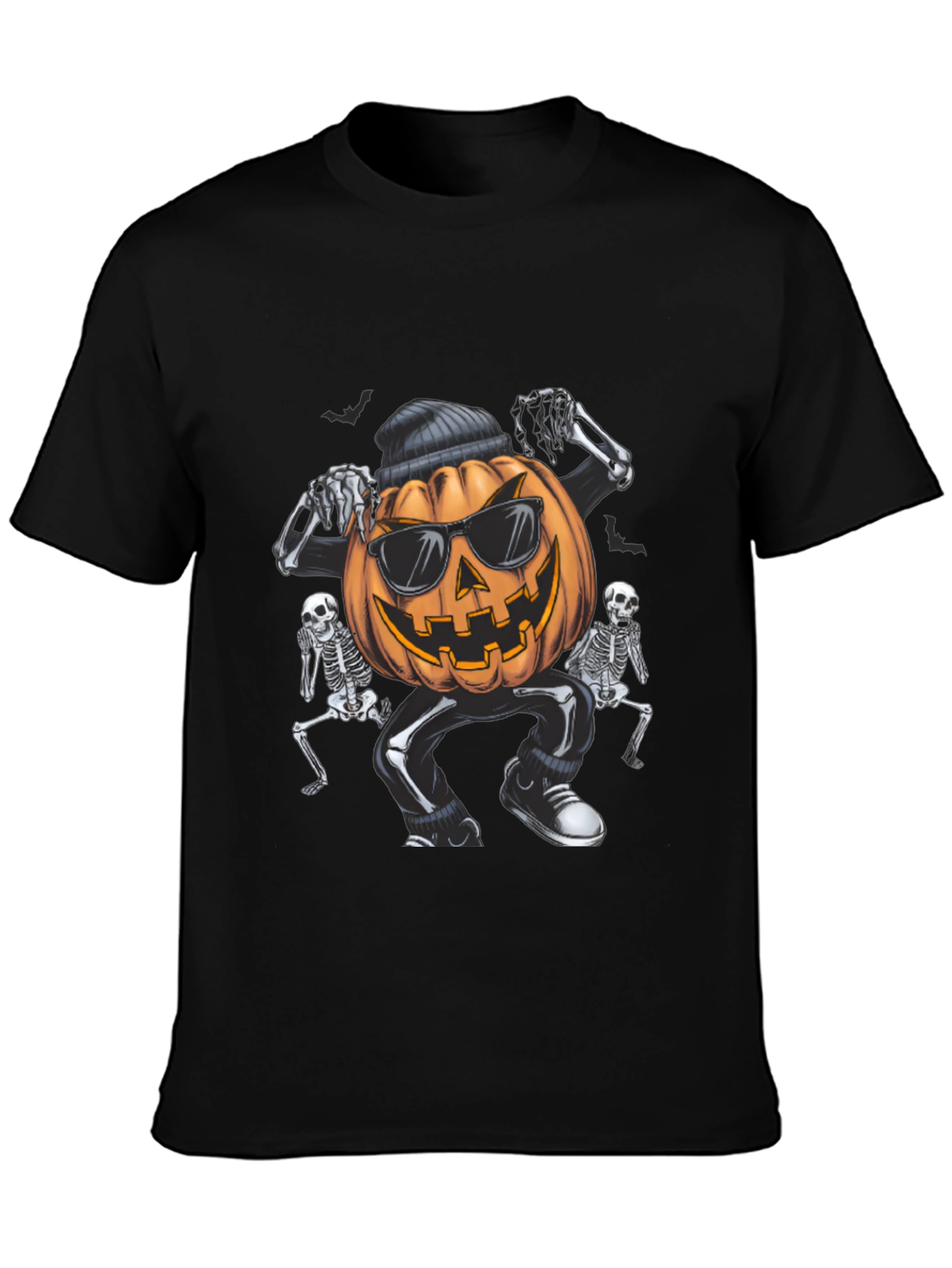 Cool Pumpkin Gangster Halloween Graphic T-Shirt