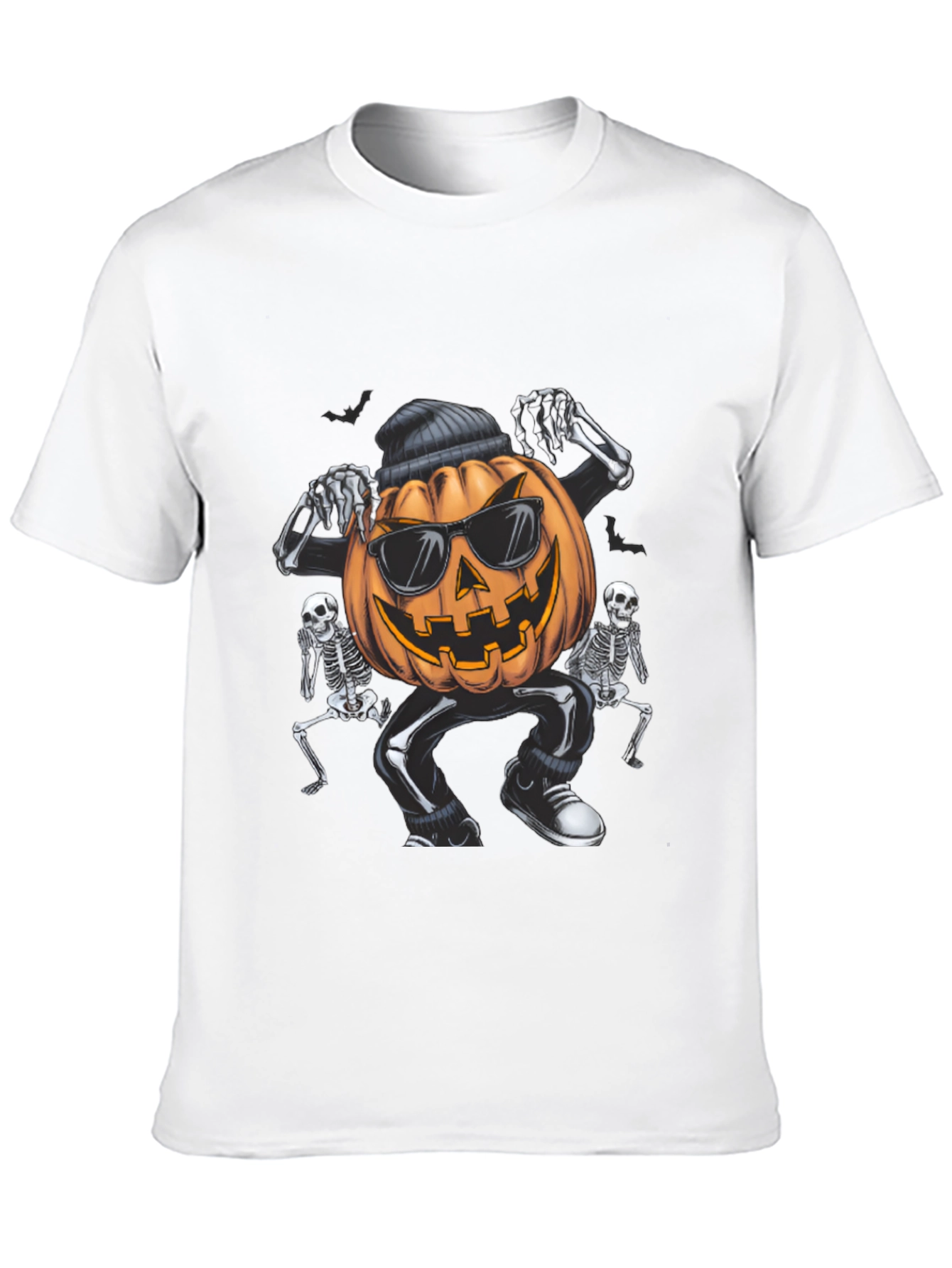 Cool Pumpkin Gangster Halloween Graphic T-Shirt