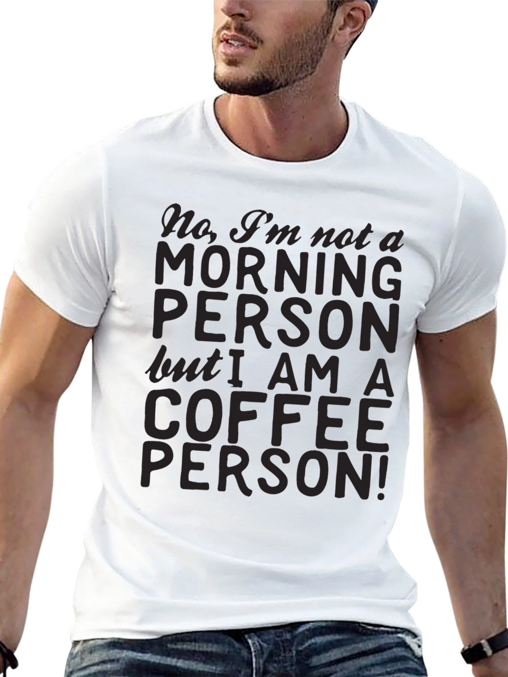Coffee Person Graphic T-Shirt - Black