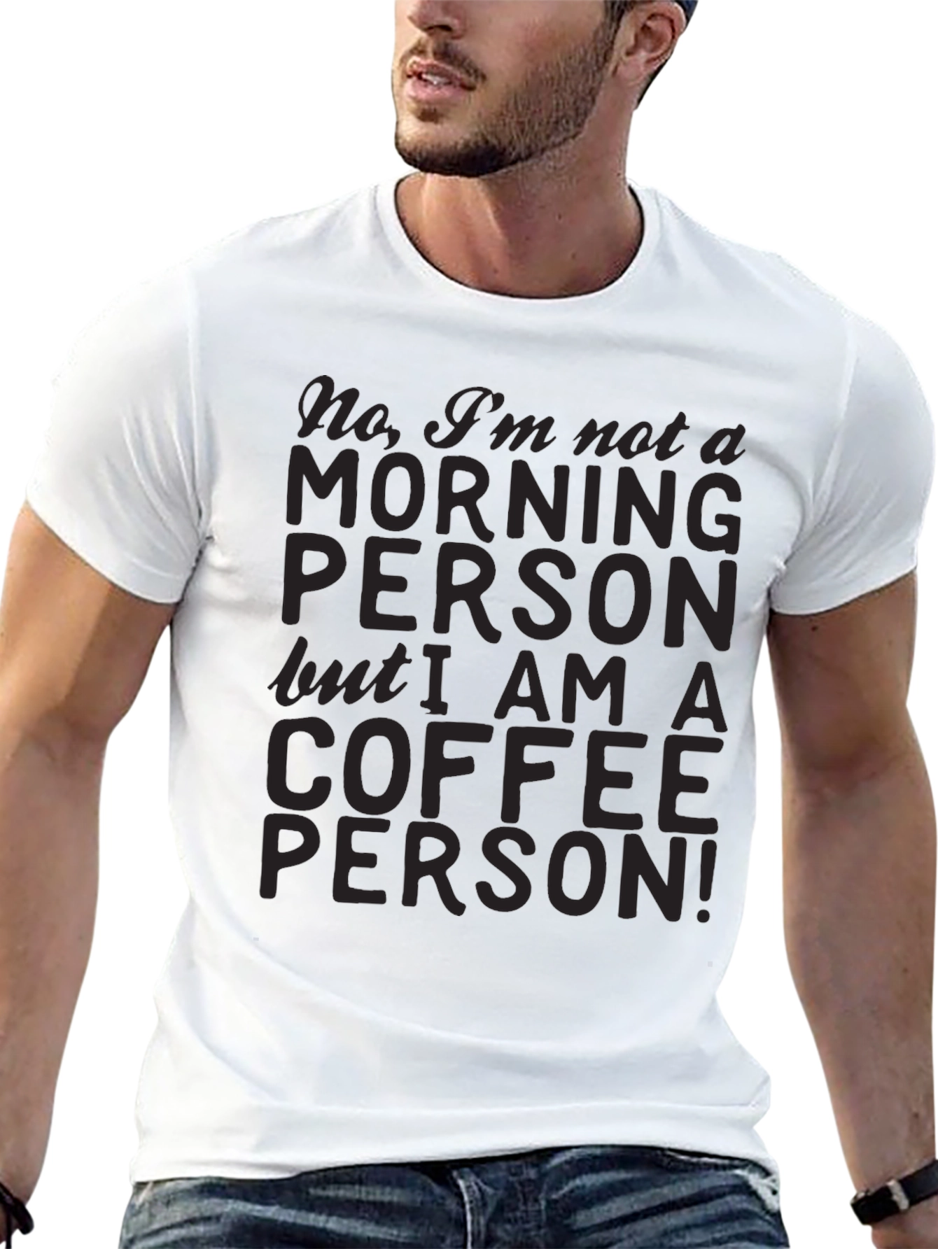 Coffee Person Graphic T-Shirt - Black