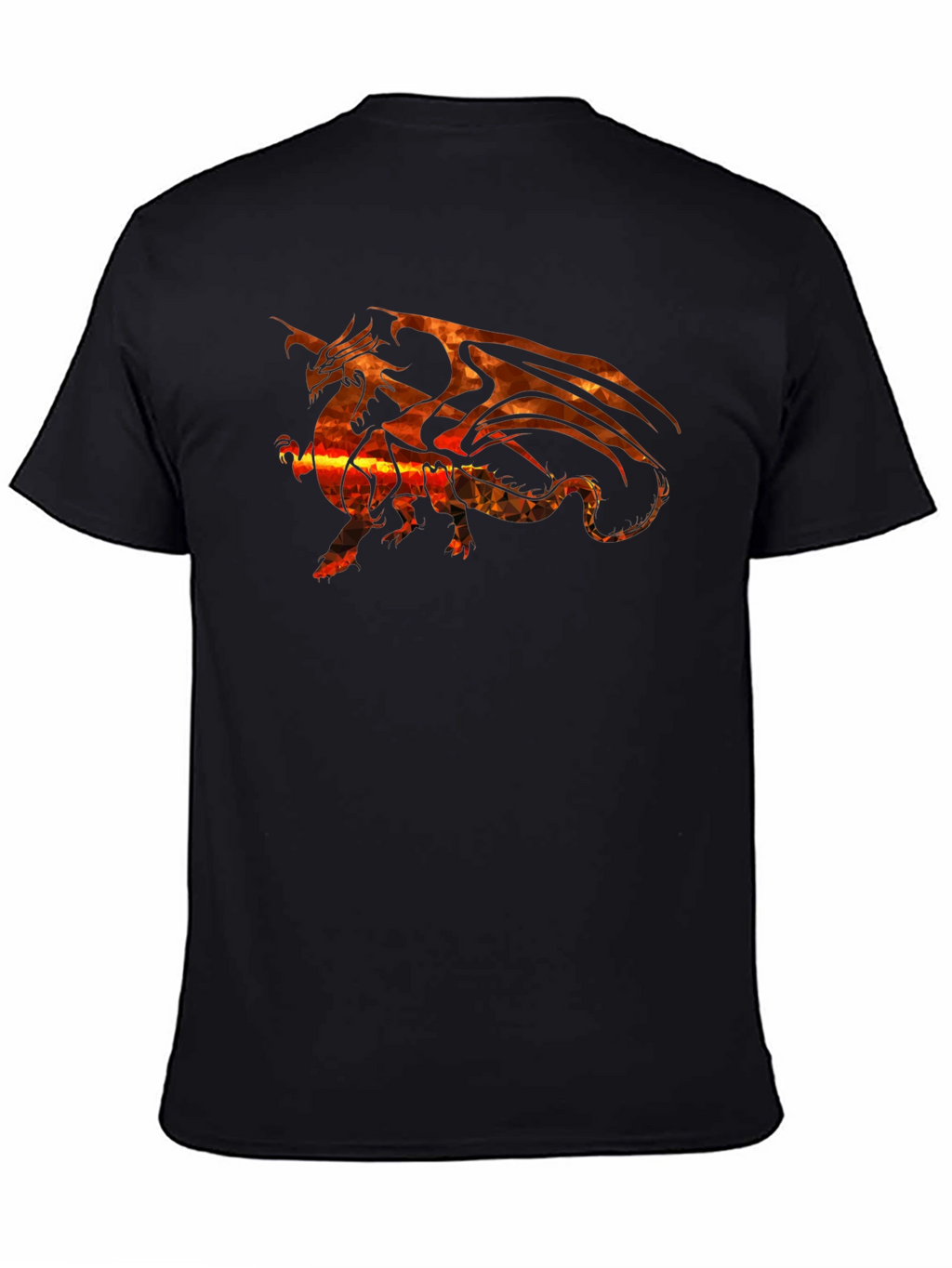 Fiery Dragon Graphic Tee - Black