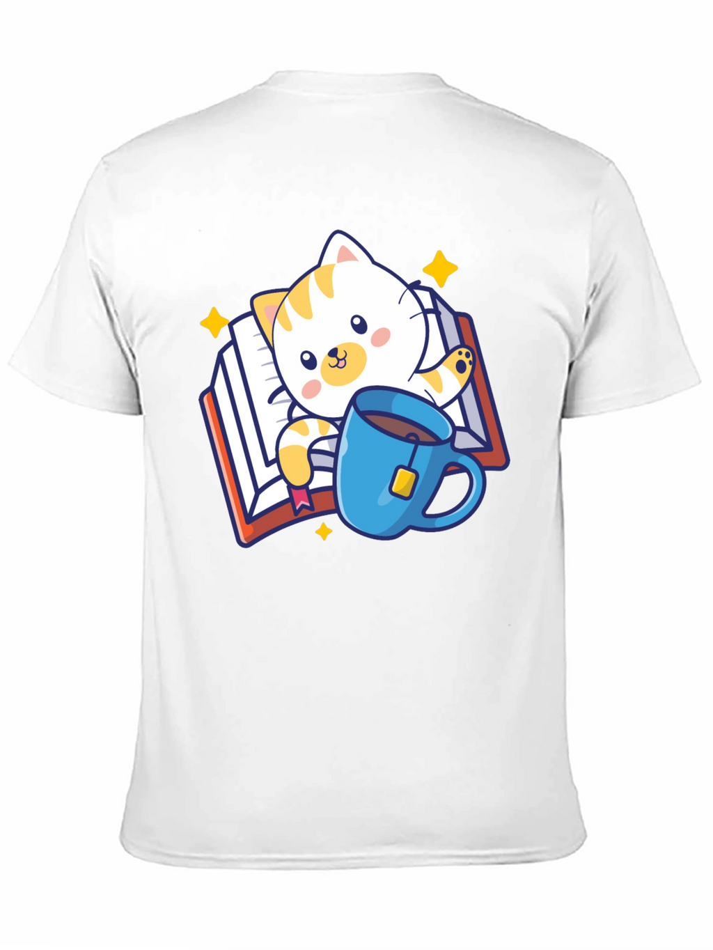 Cute Cat Reading Book T-Shirt