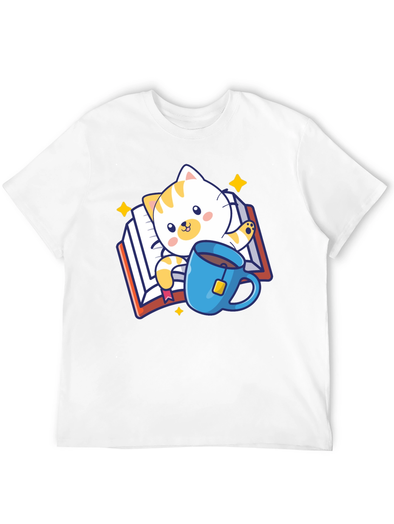 Cute Cat Reading Book T-Shirt