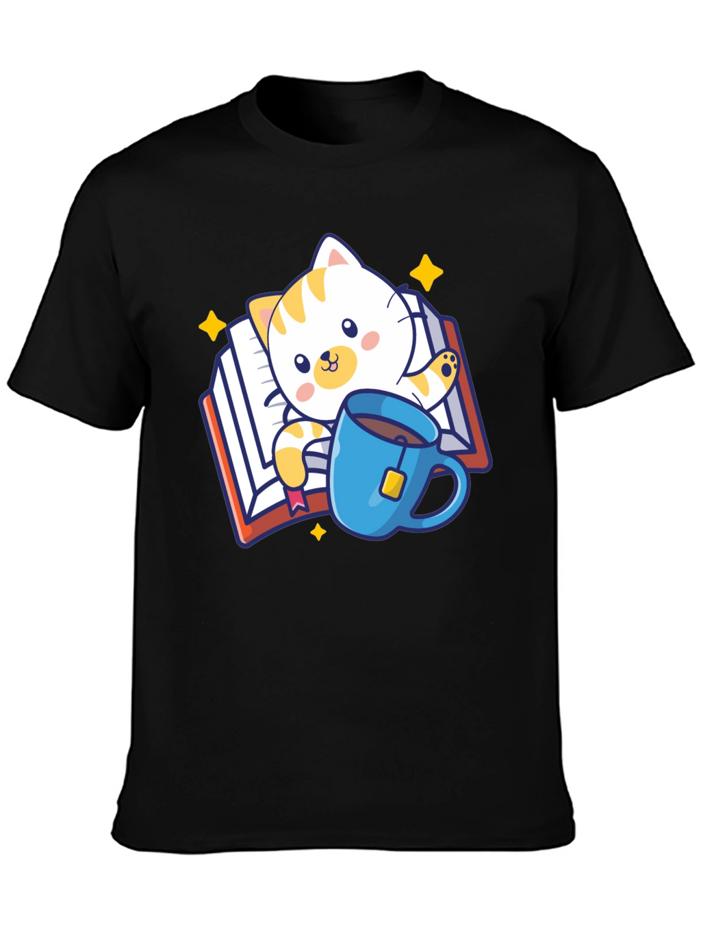 Cute Cat Reading Book T-Shirt