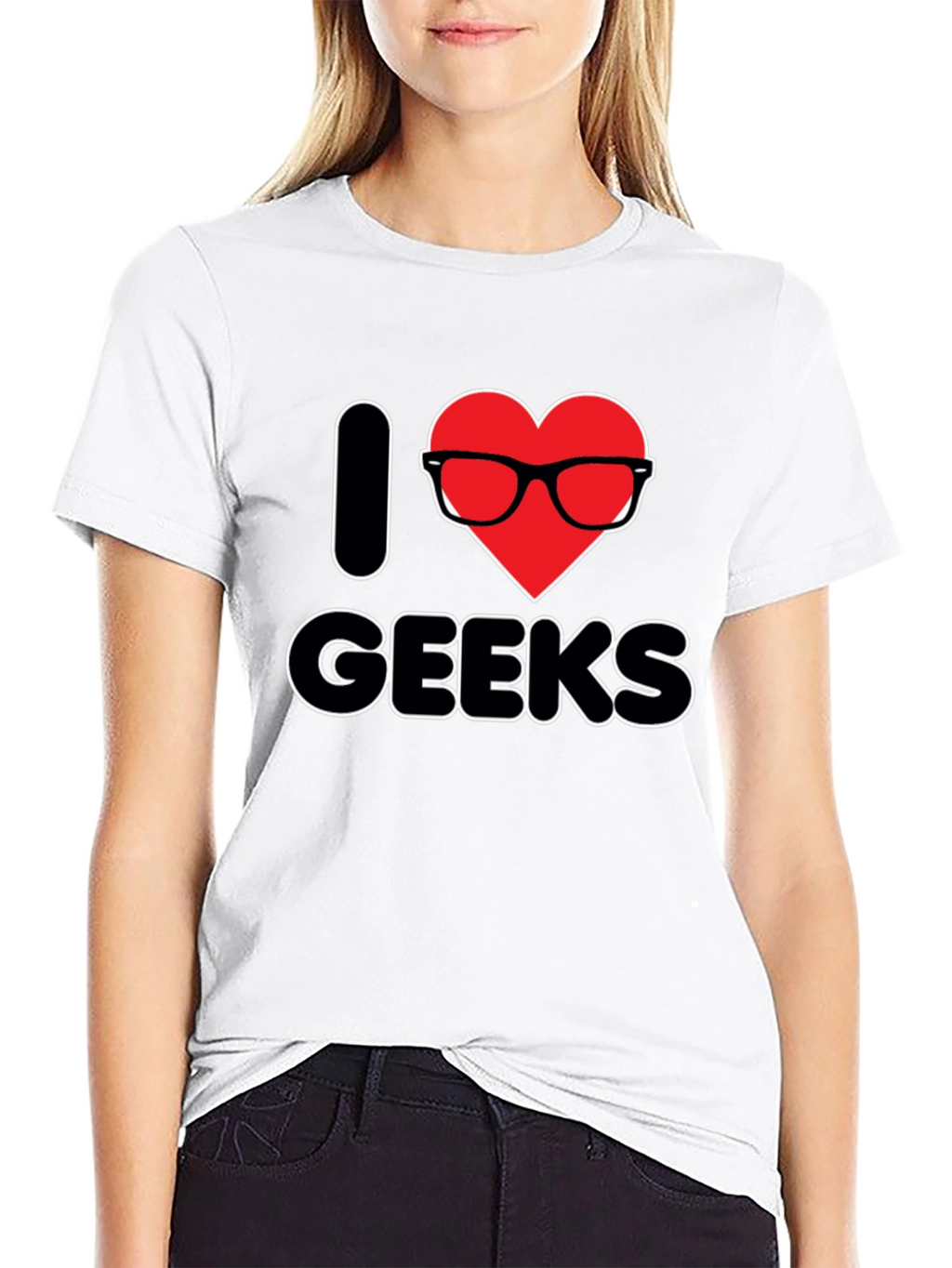 I Heart Geeks T-Shirt - Black Graphic Tee