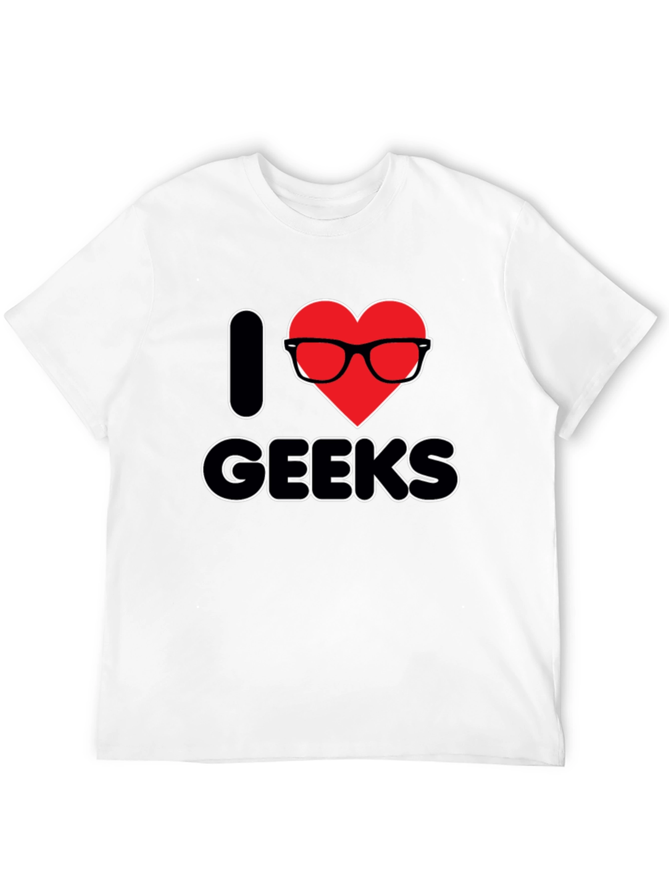 I Heart Geeks T-Shirt - Black Graphic Tee