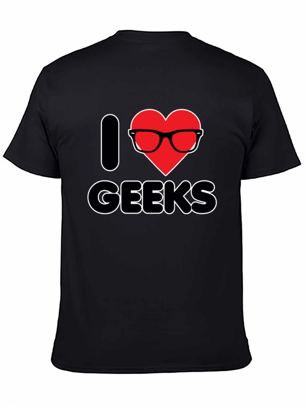 I Heart Geeks T-Shirt - Black Graphic Tee