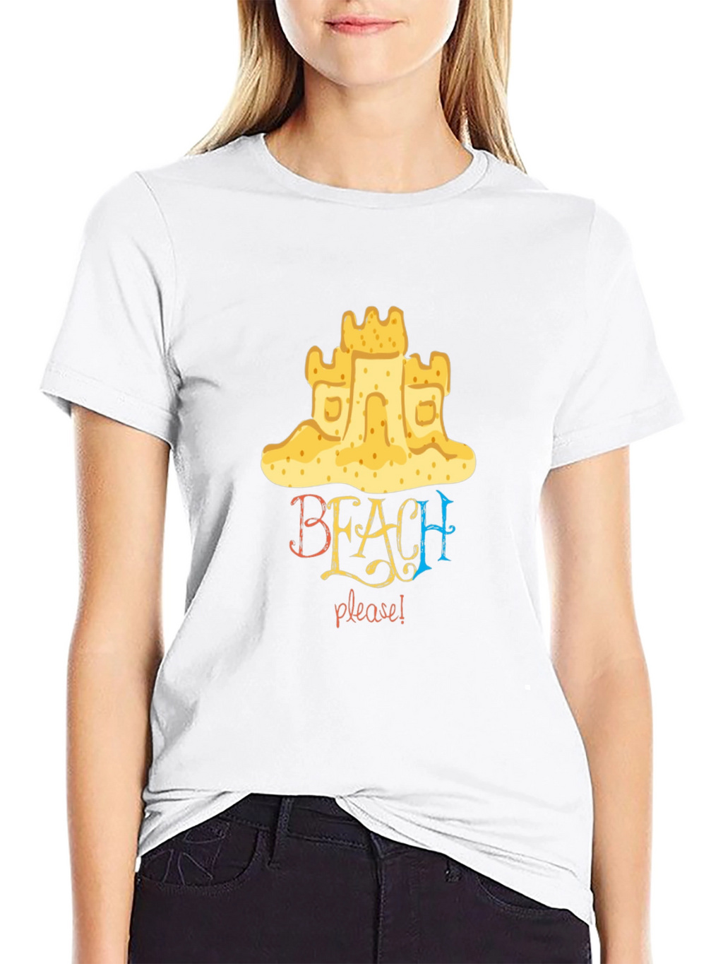 Beach Please Graphic Tee - Sandcastle Design