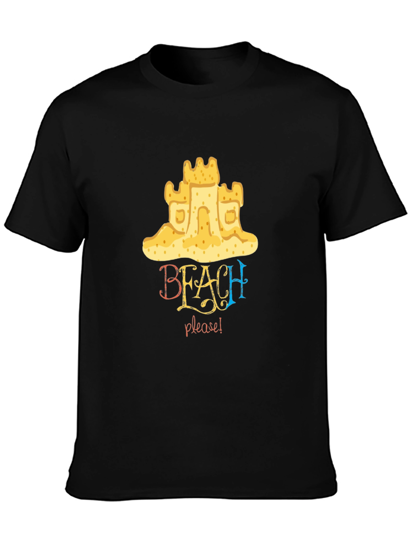Beach Please Graphic Tee - Sandcastle Design