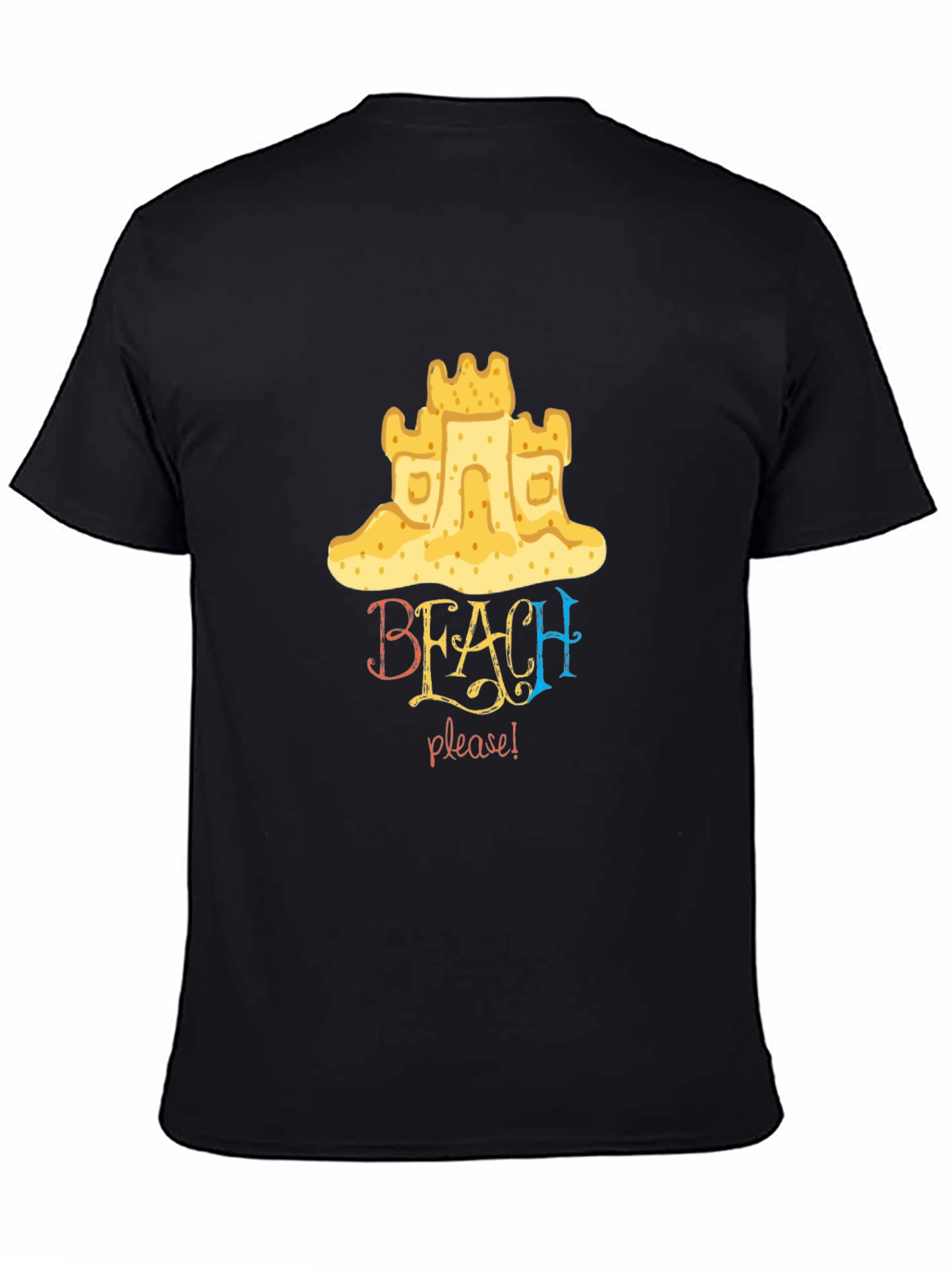 Beach Please Graphic Tee - Sandcastle Design
