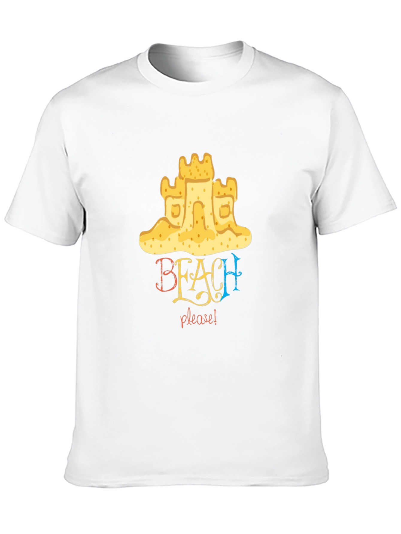 Beach Please Graphic Tee - Sandcastle Design