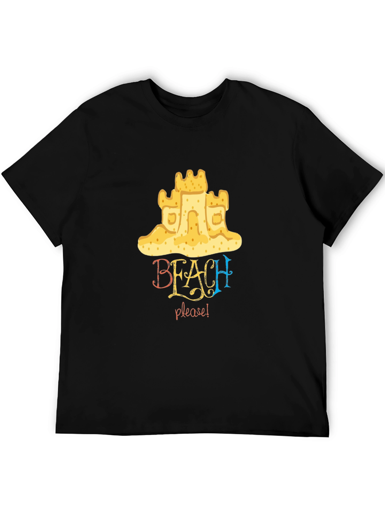 Beach Please Graphic Tee - Sandcastle Design
