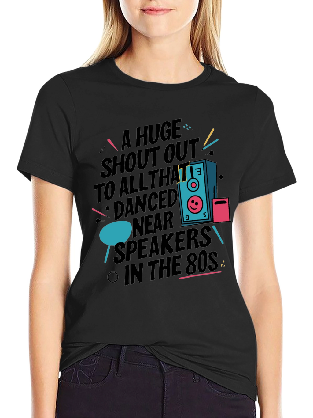 Retro 80s Speaker Graphic T-Shirt