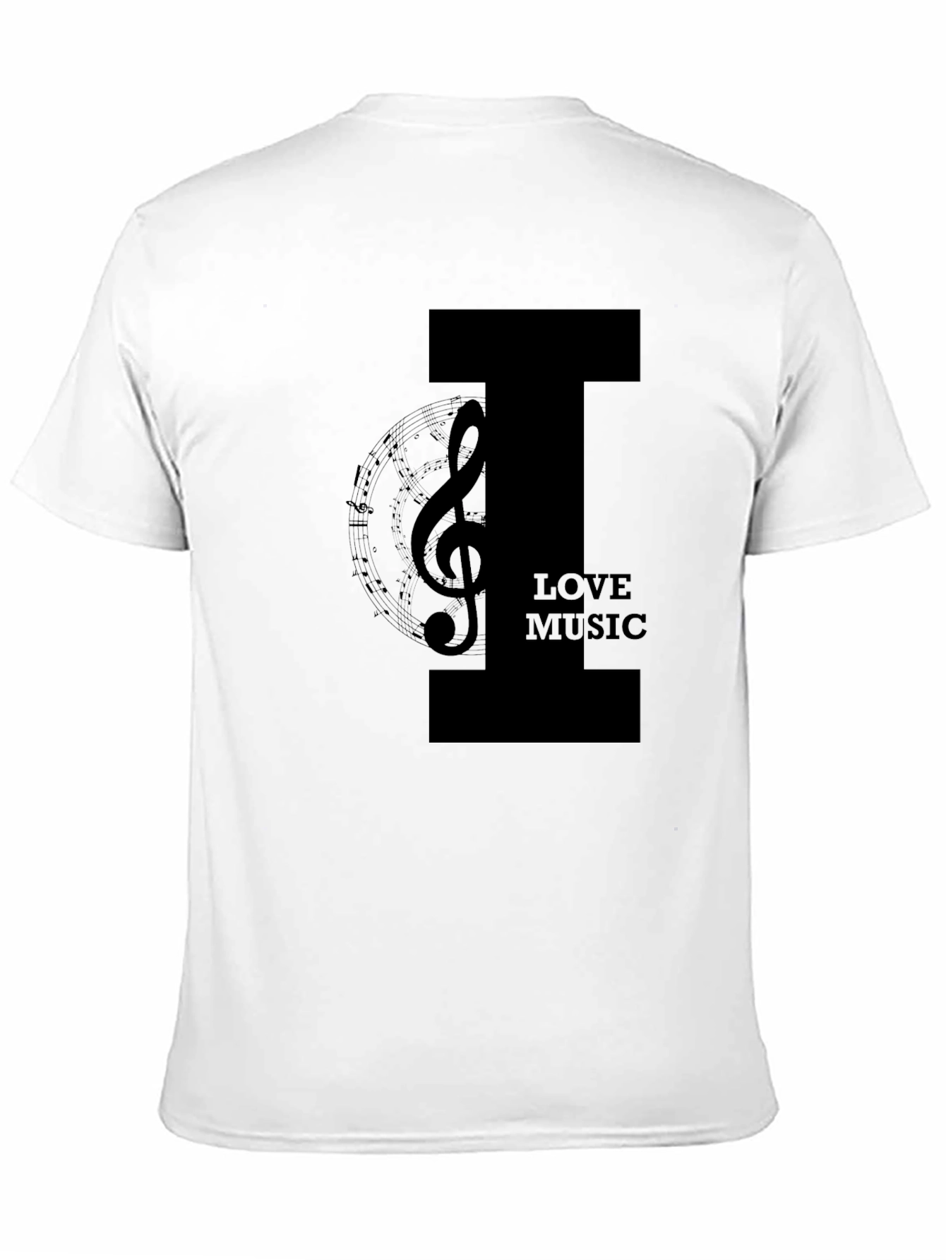 I Love Music Black T-Shirt