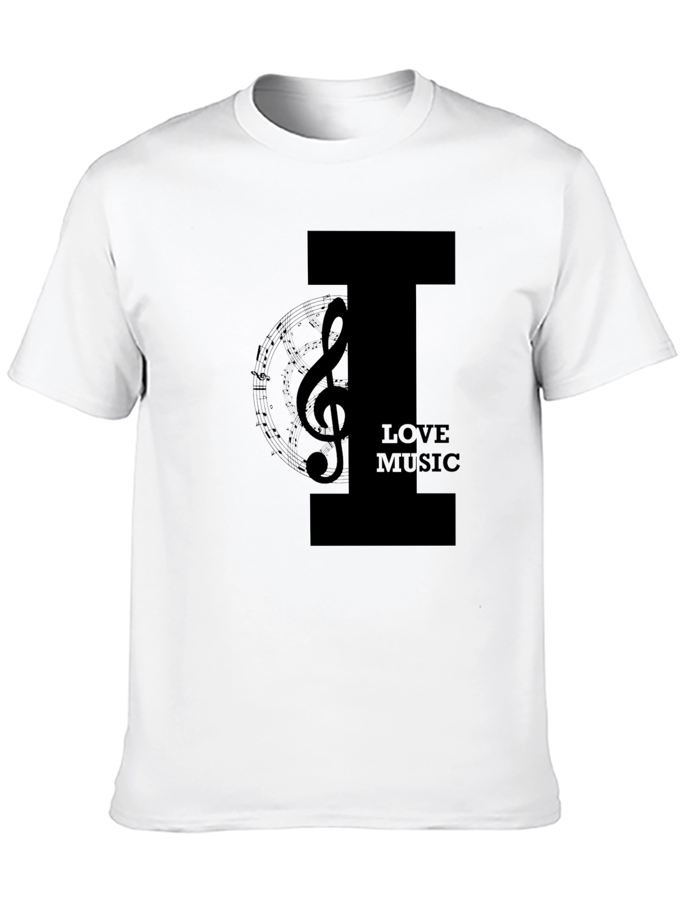 I Love Music Black T-Shirt