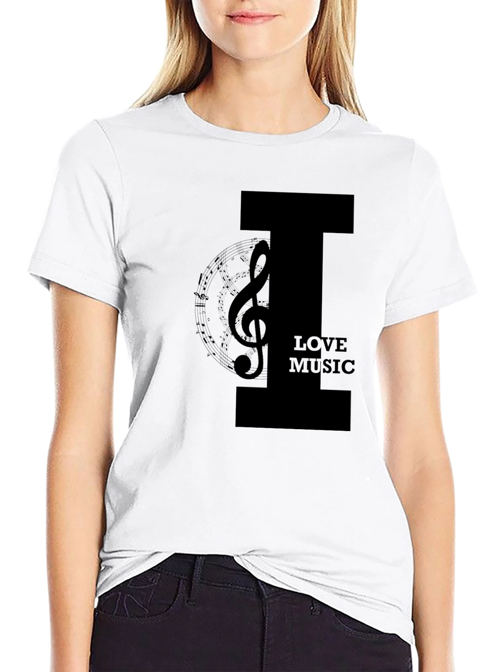 I Love Music Black T-Shirt