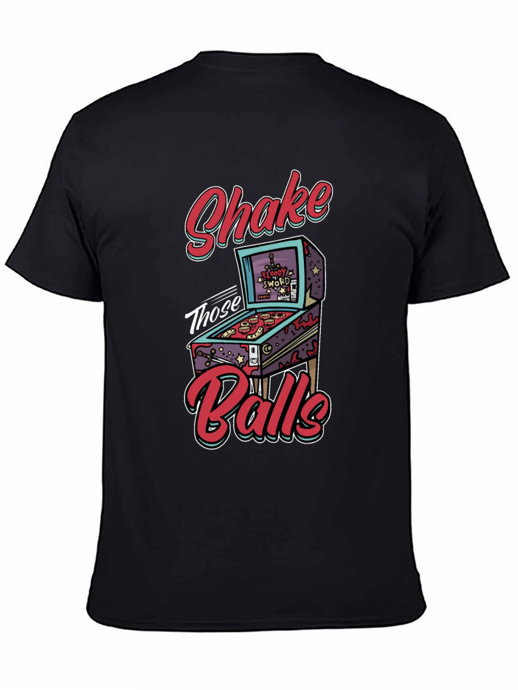 Shake Those Balls T-Shirt Pinball Graphic Tee Funny Gift