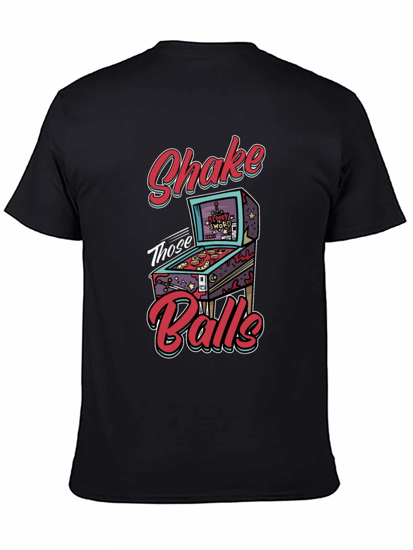 Shake Those Balls T-Shirt Pinball Graphic Tee Funny Gift
